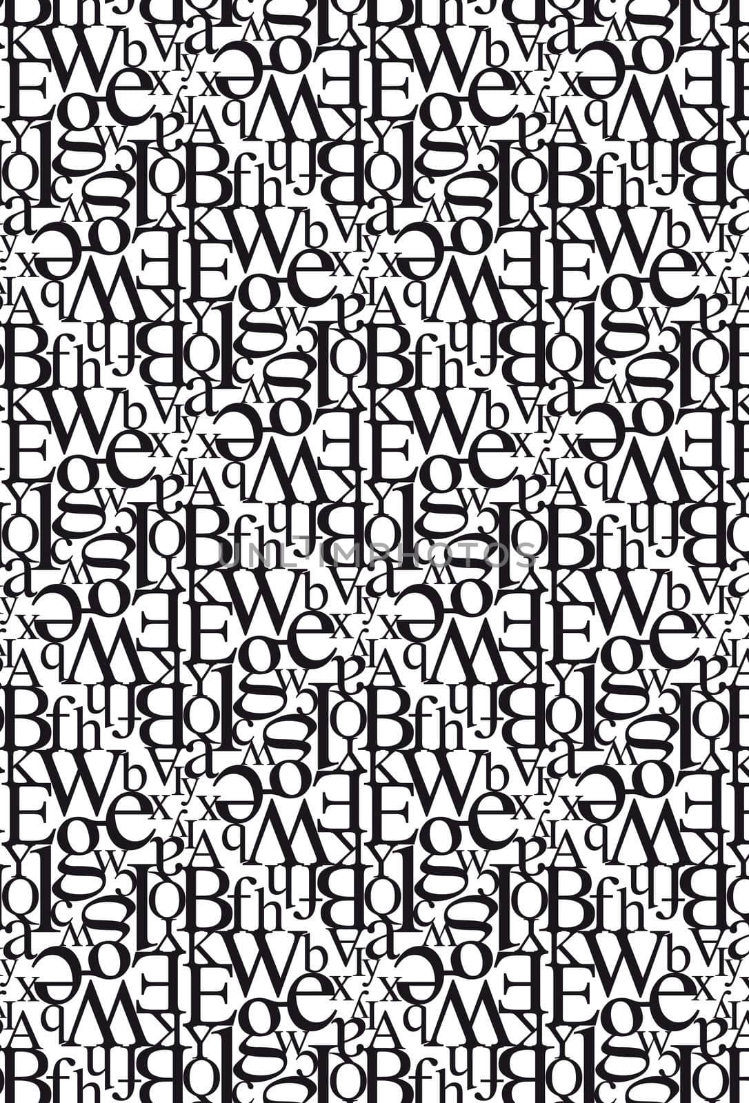 Seamless Letter Pattern - BW texture