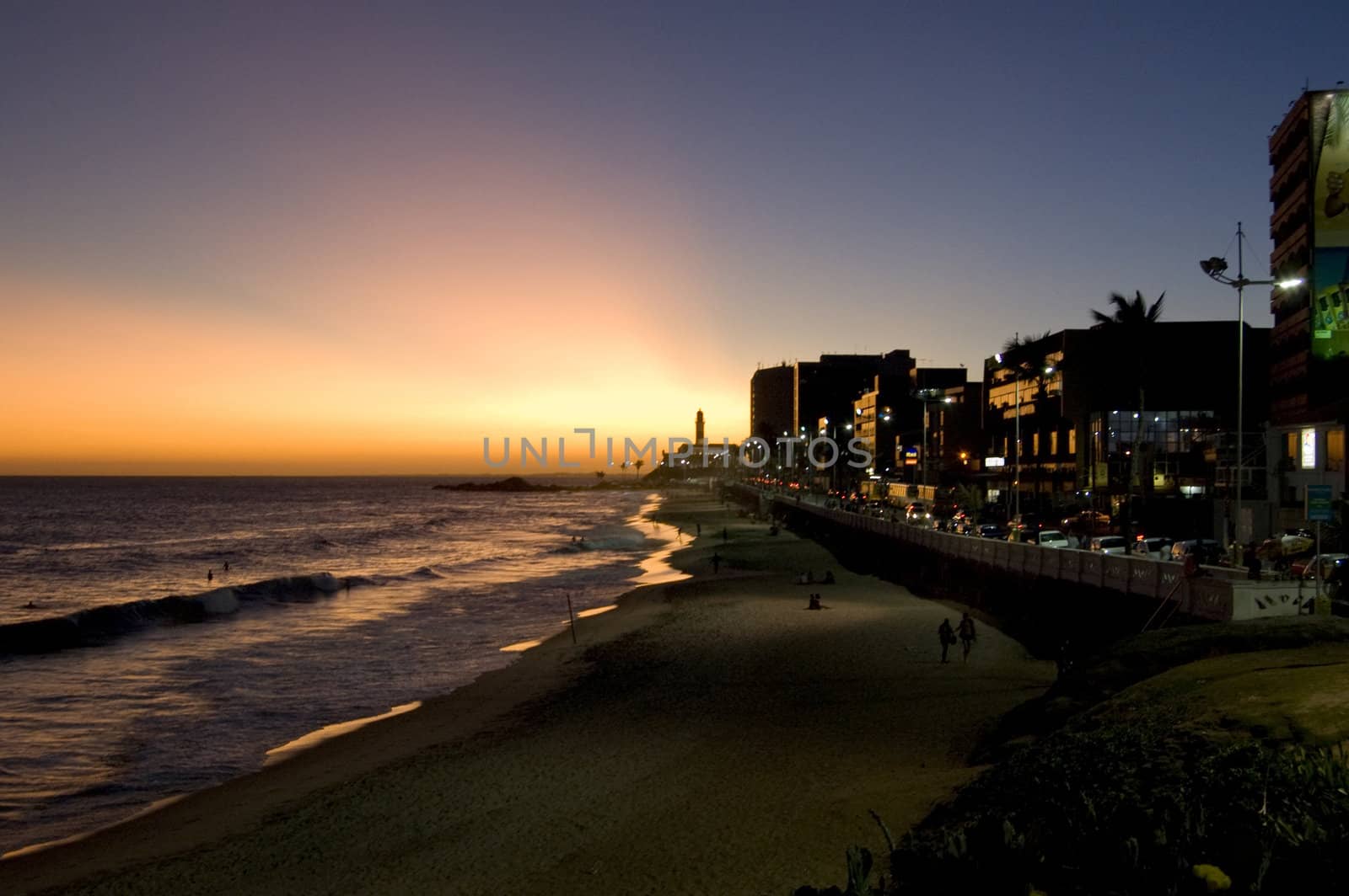 Lighthouse Salvador de Bahia ad dusk, Brazil