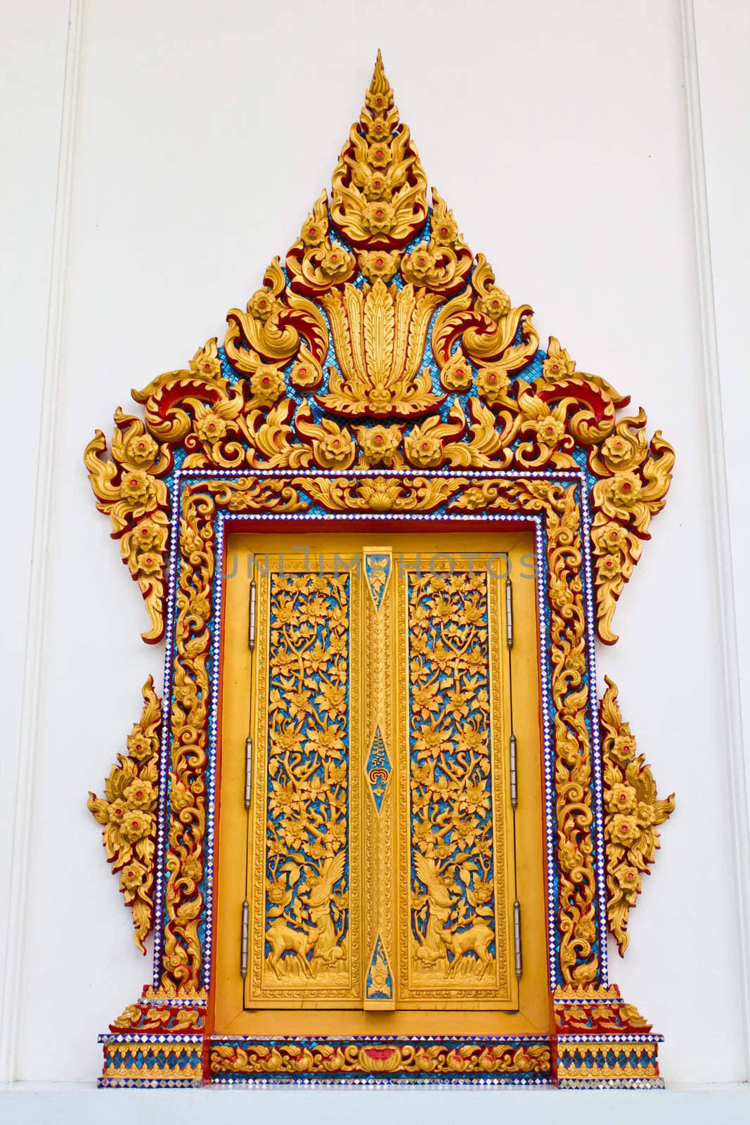 Traditional Thai style window temple can be used for tourism promotion