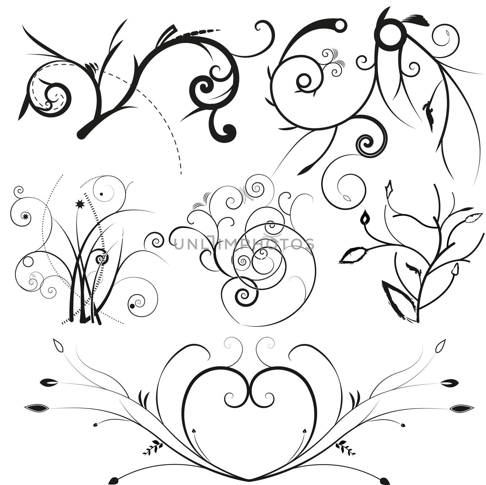 illustration drawing of floral frame vector format.