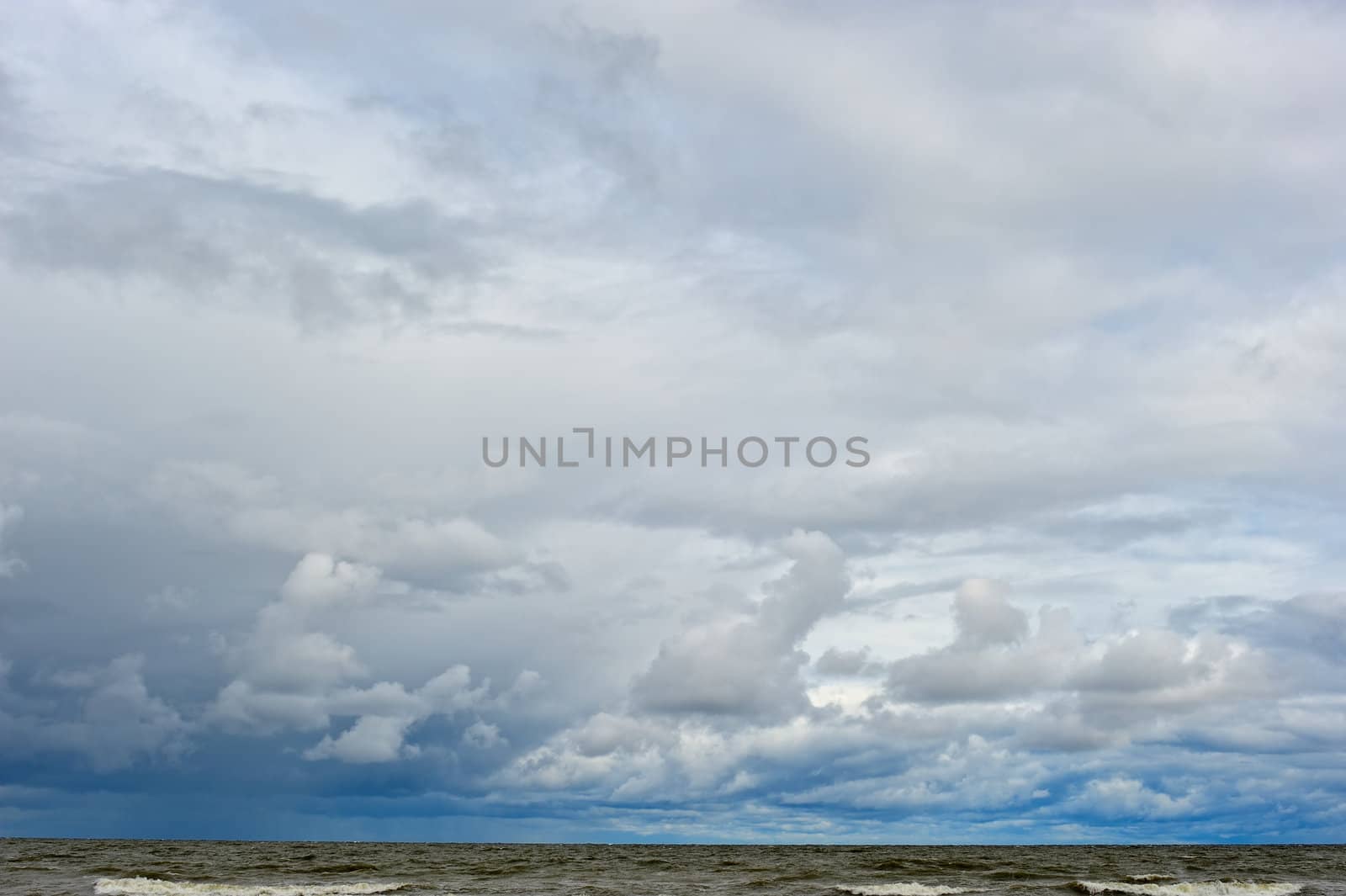 View of high cloud above the sea surface