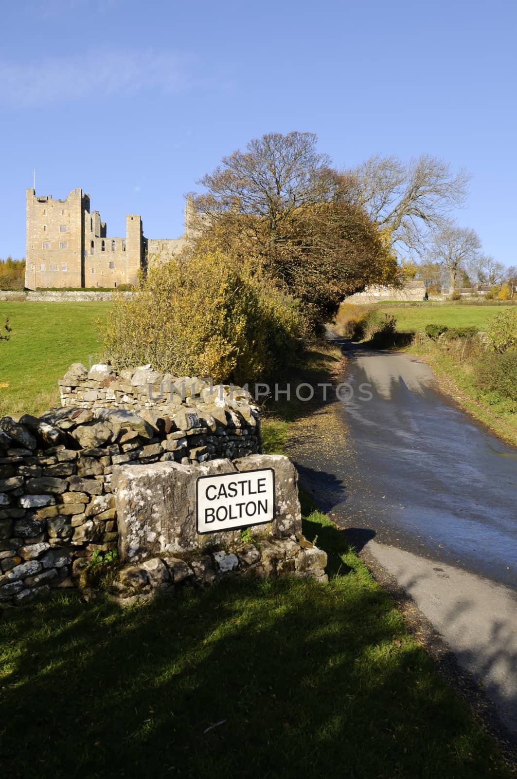 Castle Bolton built in 1399AD Wensleydale Yorkshire Dales UK