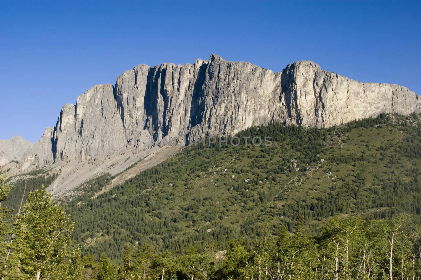 Rocky Mountains in August in Banff National Park Canada