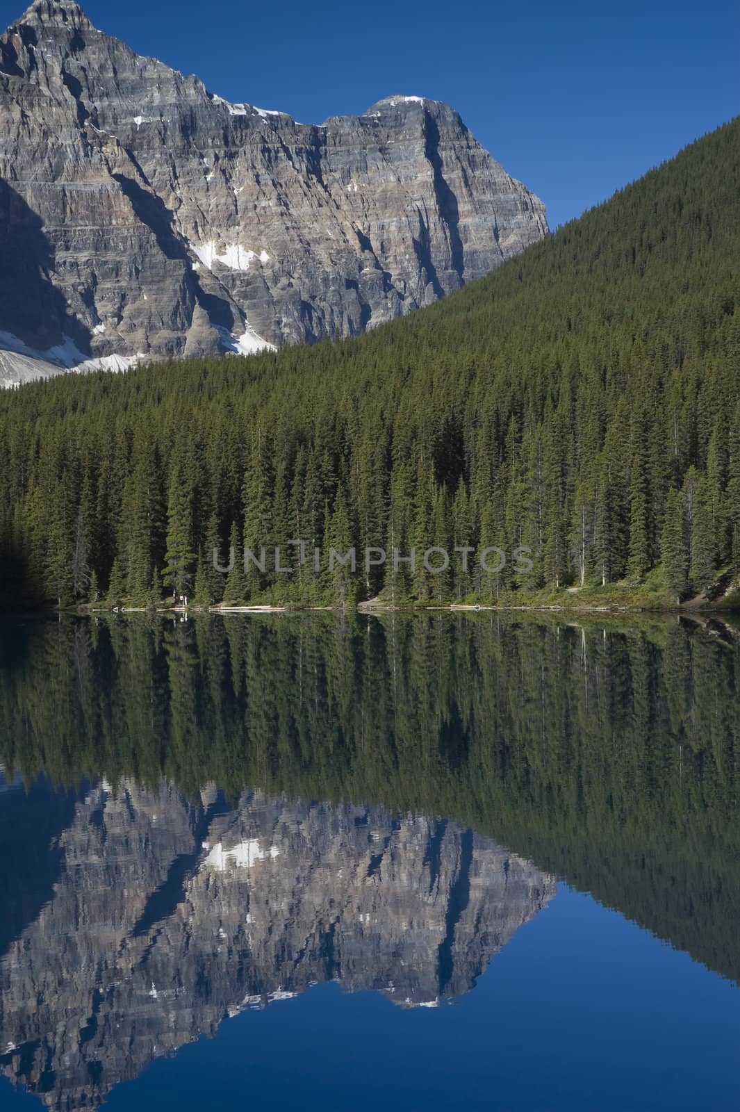 Lake Moraine in Banff National Park Canada