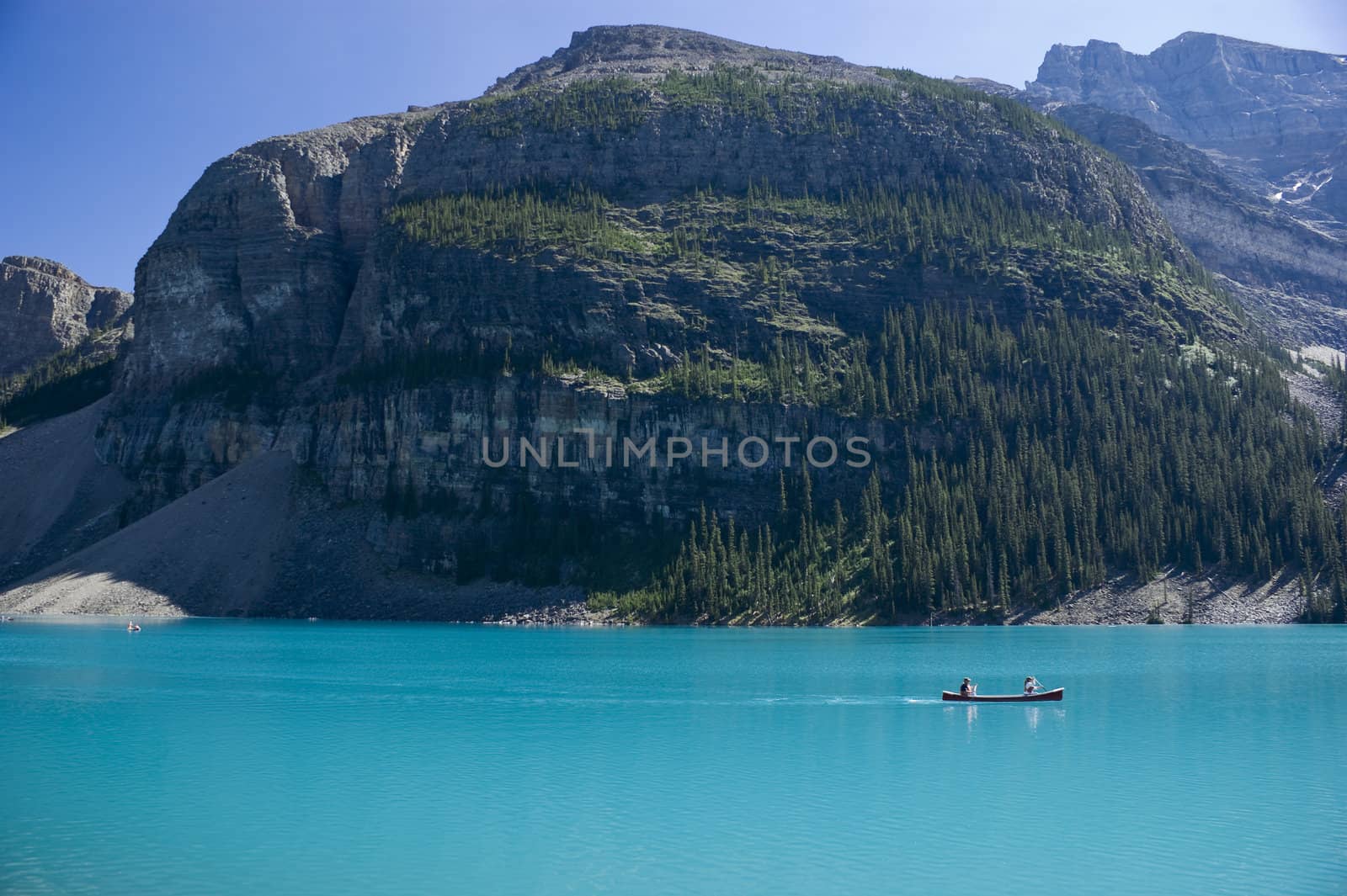 Lake Moraine in Banff National Park Canada
