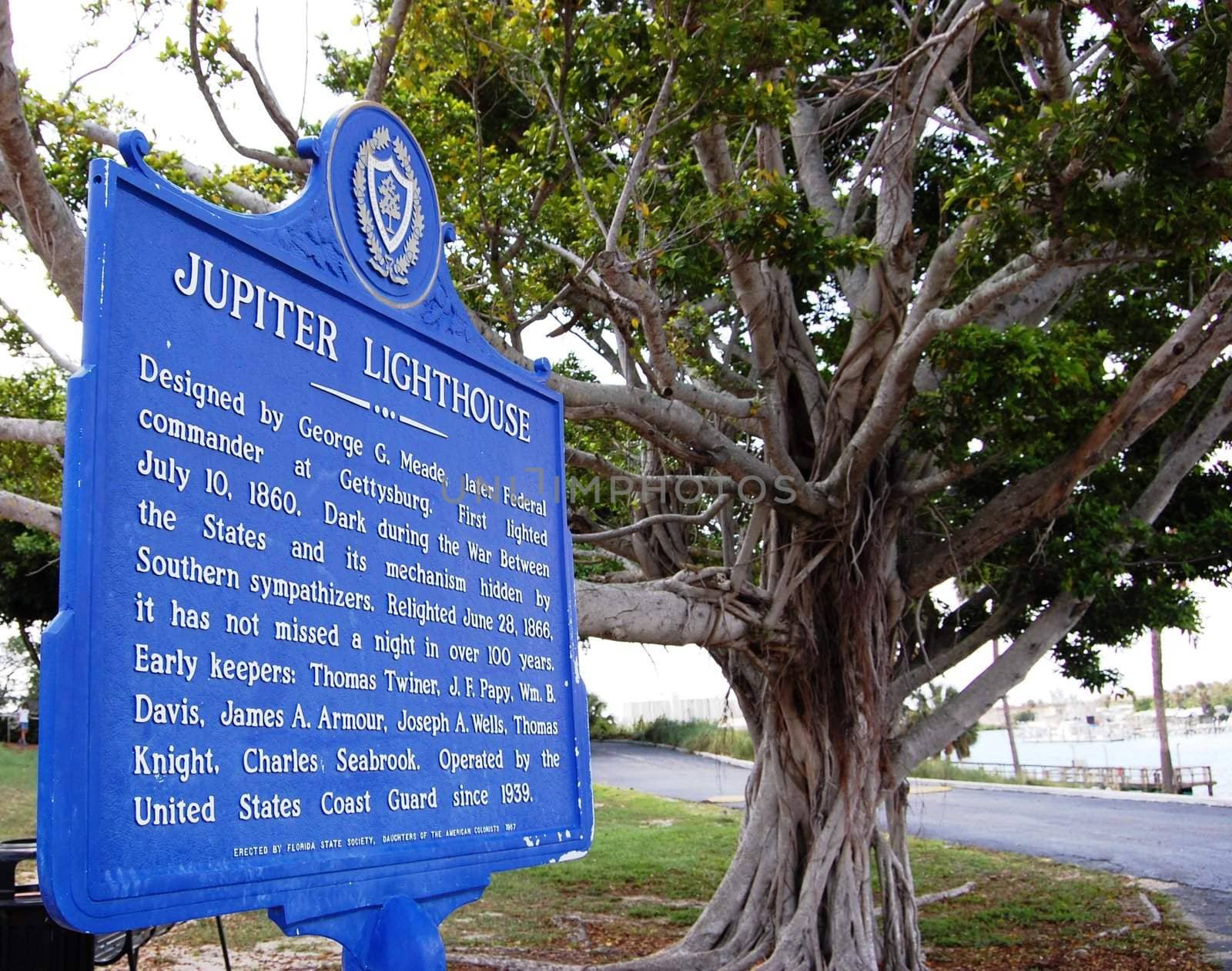 Jupiter Lighthouse Sign by RefocusPhoto