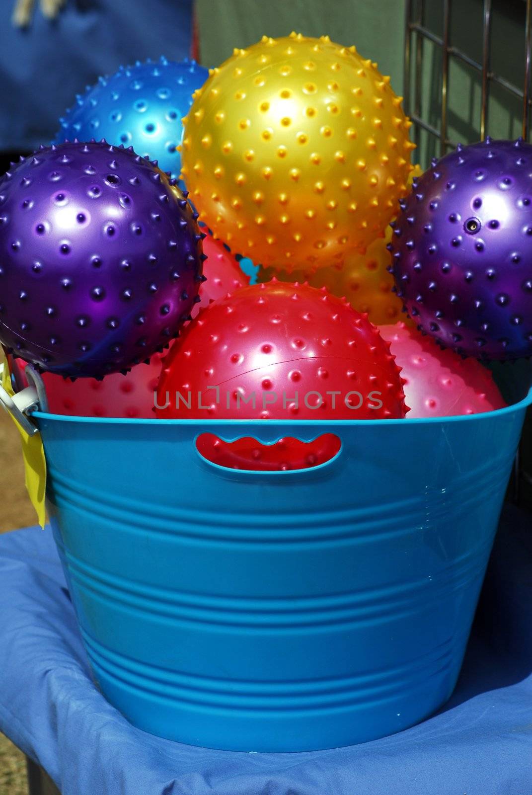 Toy Colored Balls Assorted in Bucket