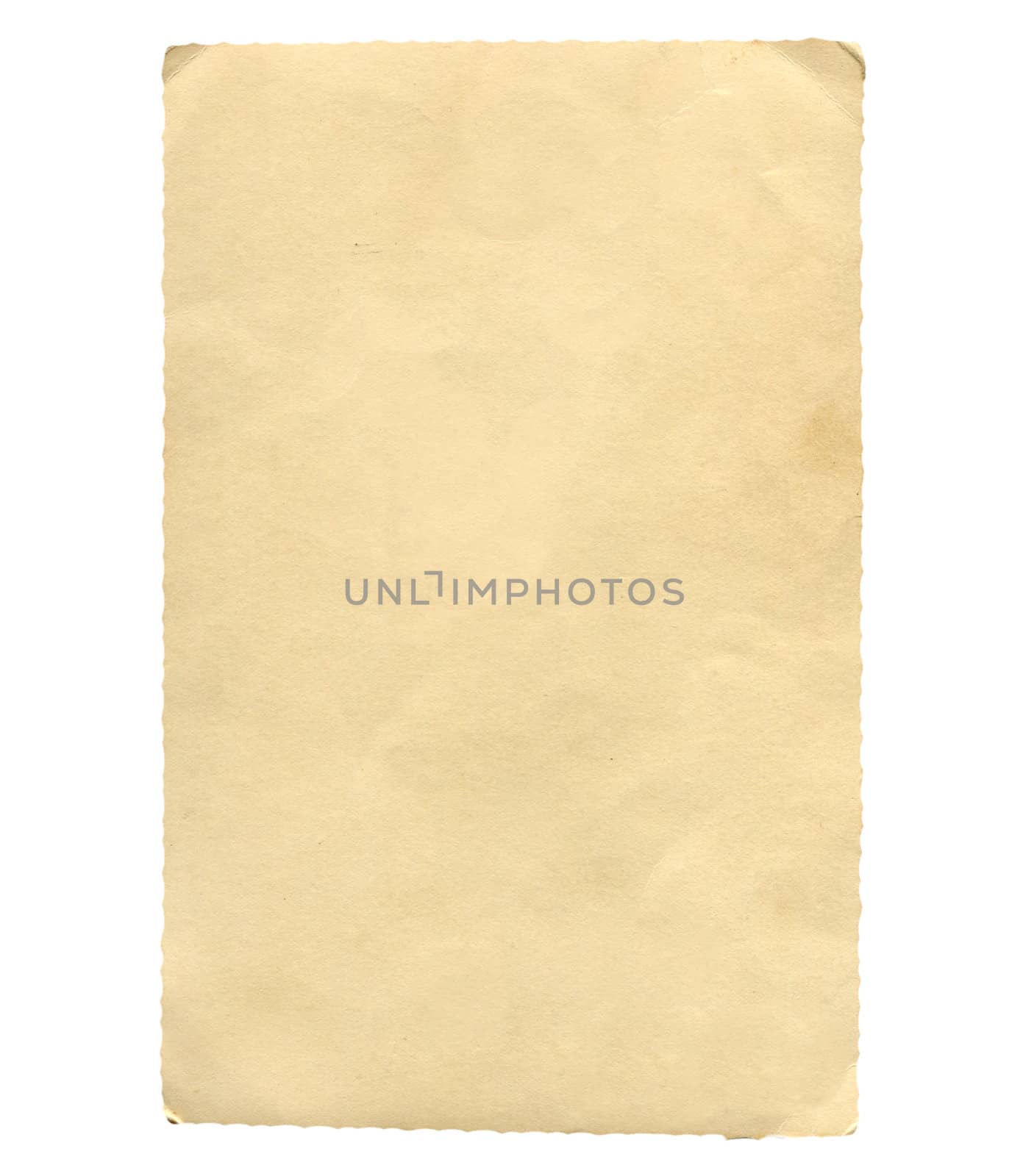 A blank postcard useful as a background - isolated over white background