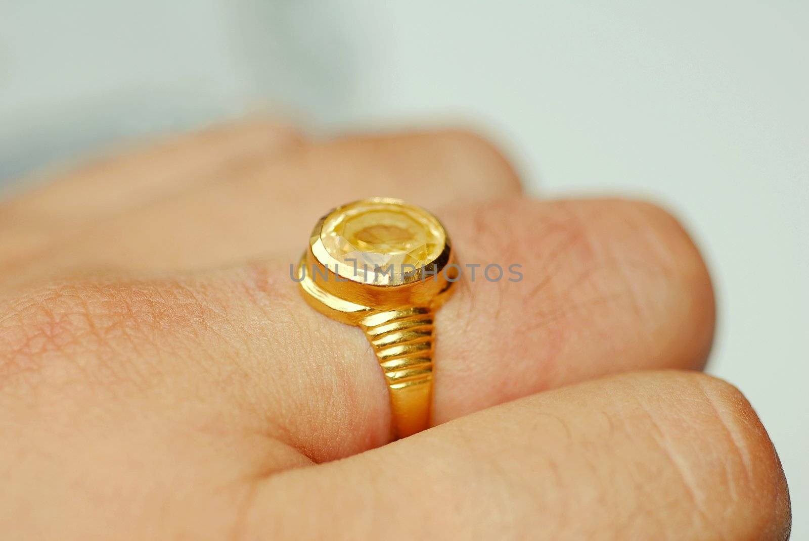 an isolated shot of a Gold Ring