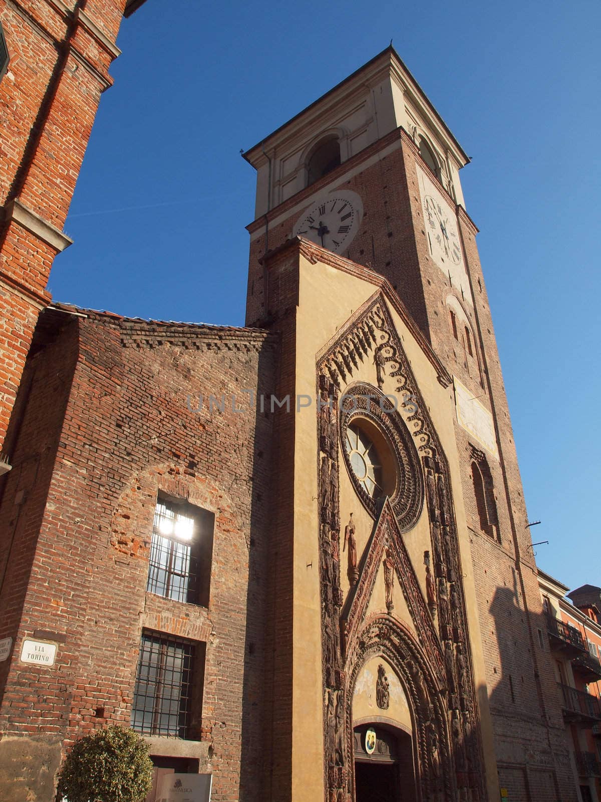 Duomo di Santa Maria Assunta cathedral church in Chivasso, Piedmont, Italy