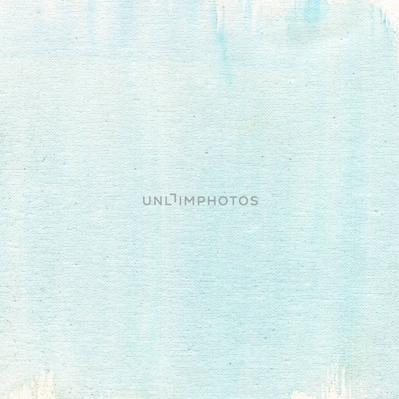 delicate pastel blue watercolor wash background on white artist canvas