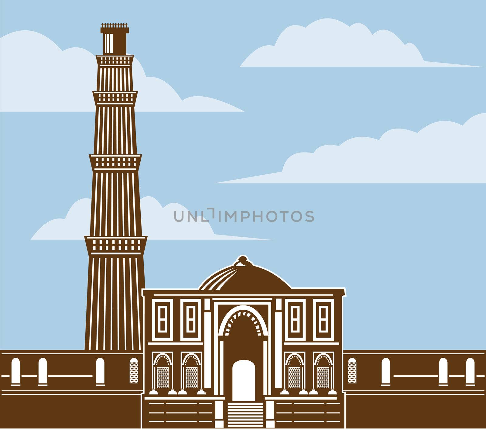 qutab minar delhi india tower by patrimonio