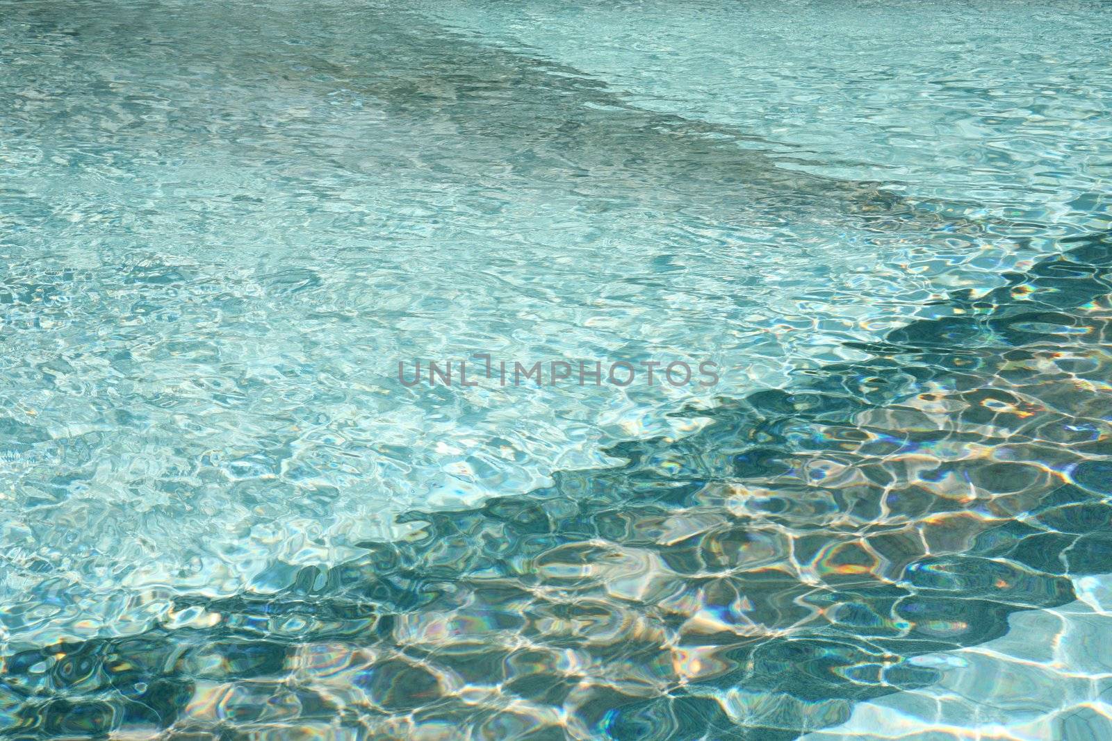 Shimmering swimming pool sports water background with marble pattern