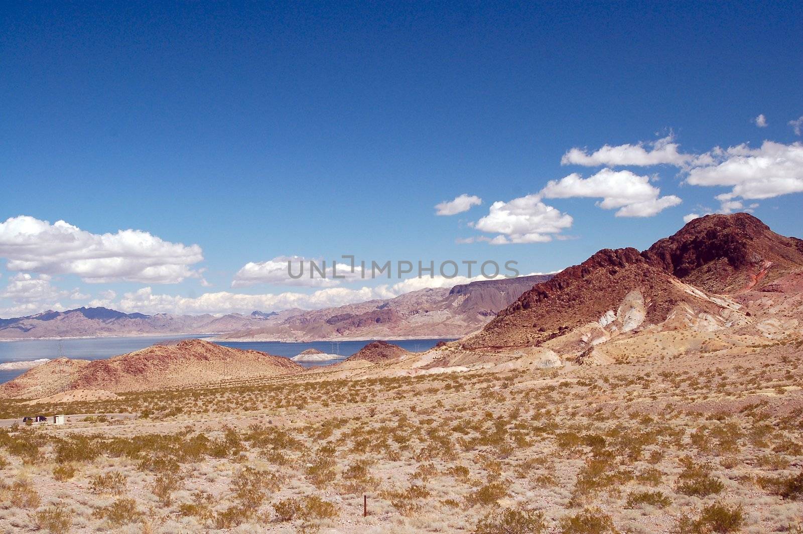 manmade lake mead for hoover dam in las vegas nevada