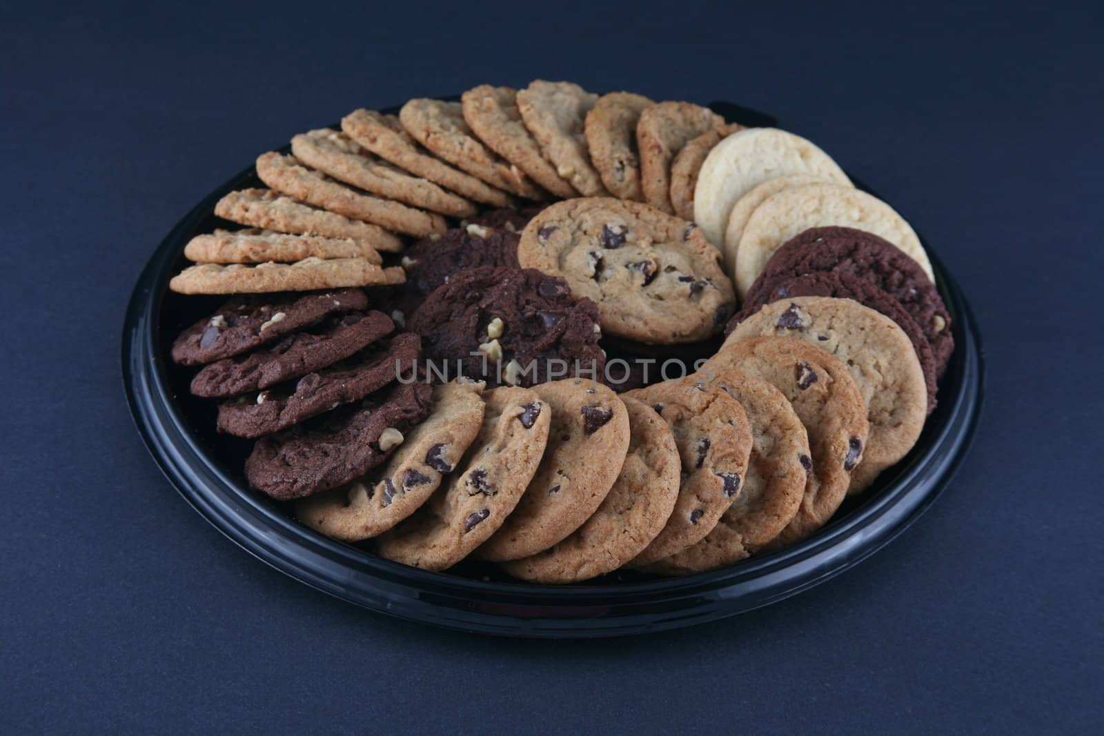 Variety of delicious cookies on a platter