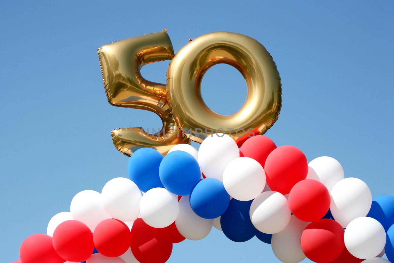Balloon decorations celebrating 50 years