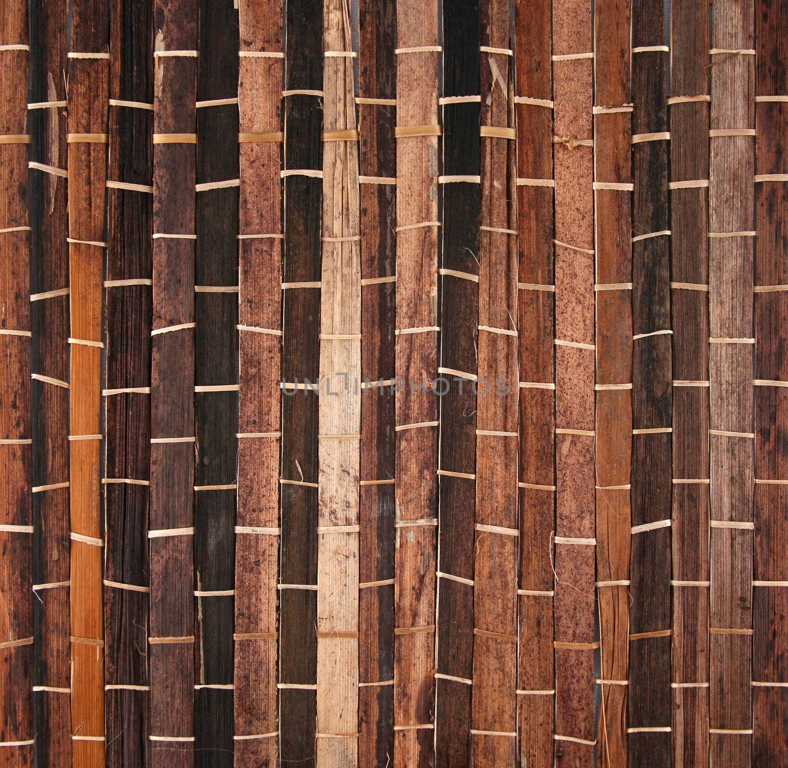 Bamboo texture background bound together in a pattern