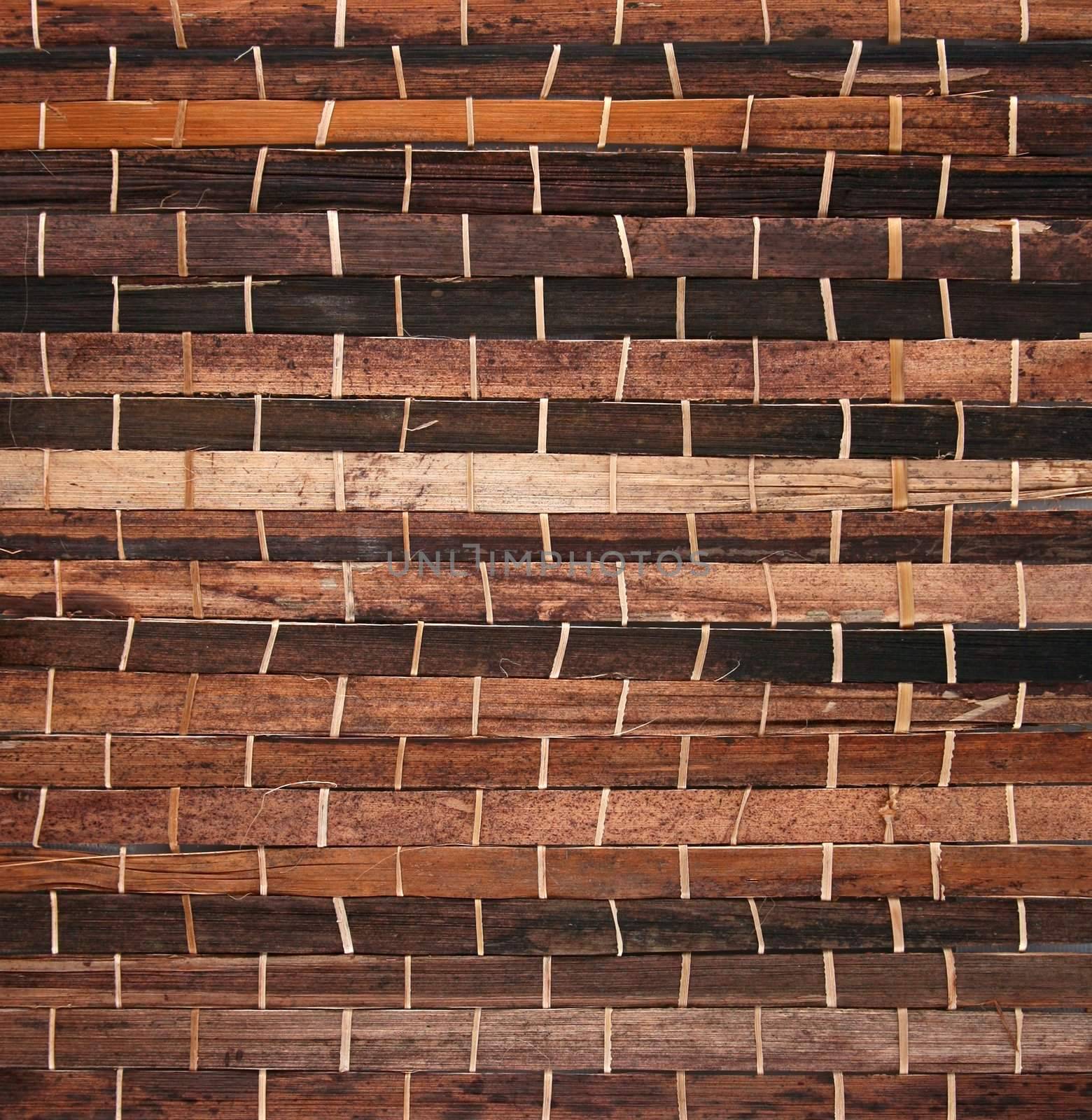 Bamboo texture background bound together in a pattern