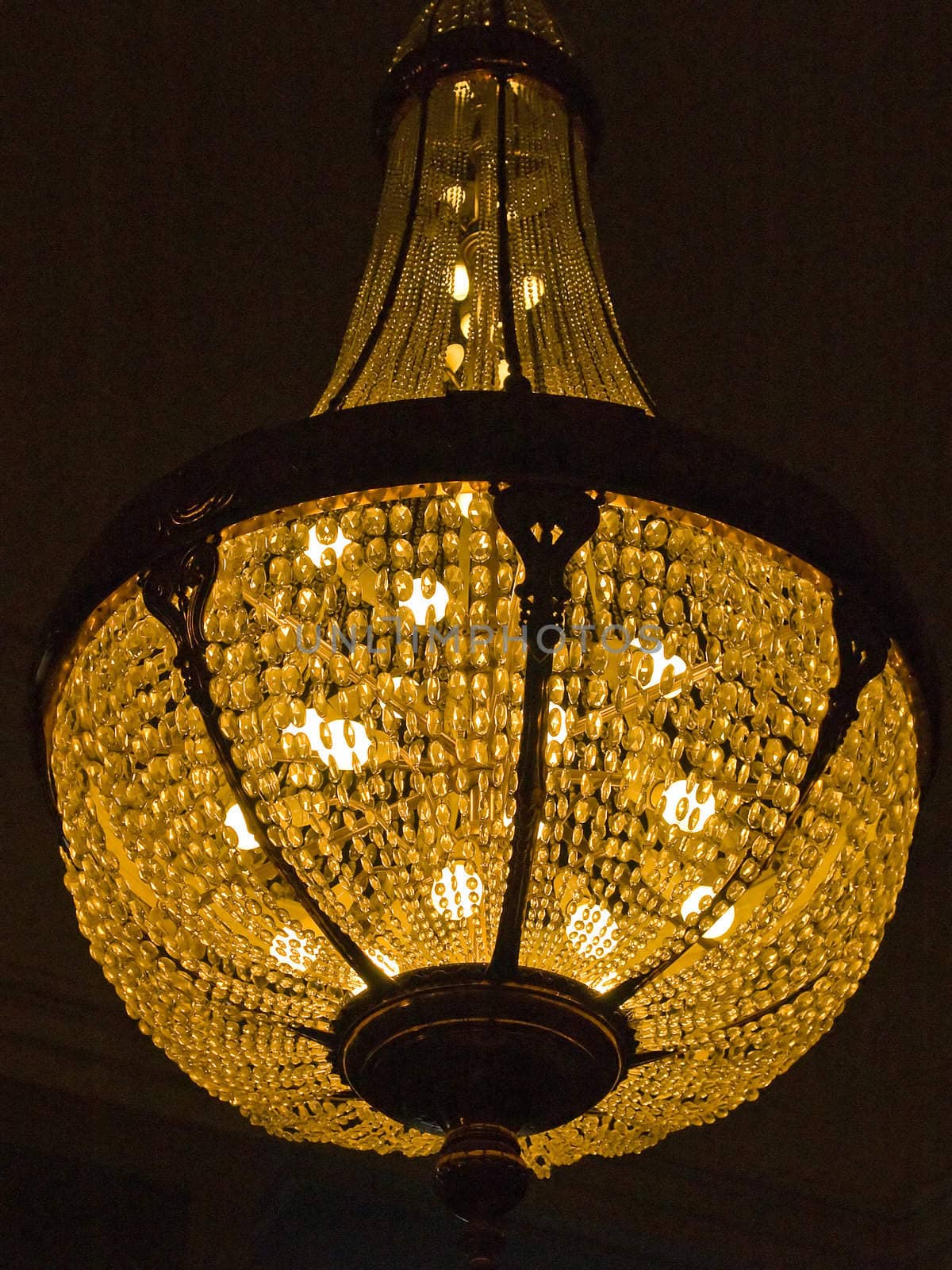 Beautiful Crystal Chandelier glowing in the dark by Ronyzmbow