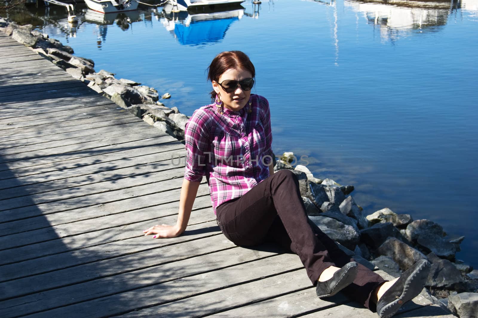 Attractive woman in sunglasses