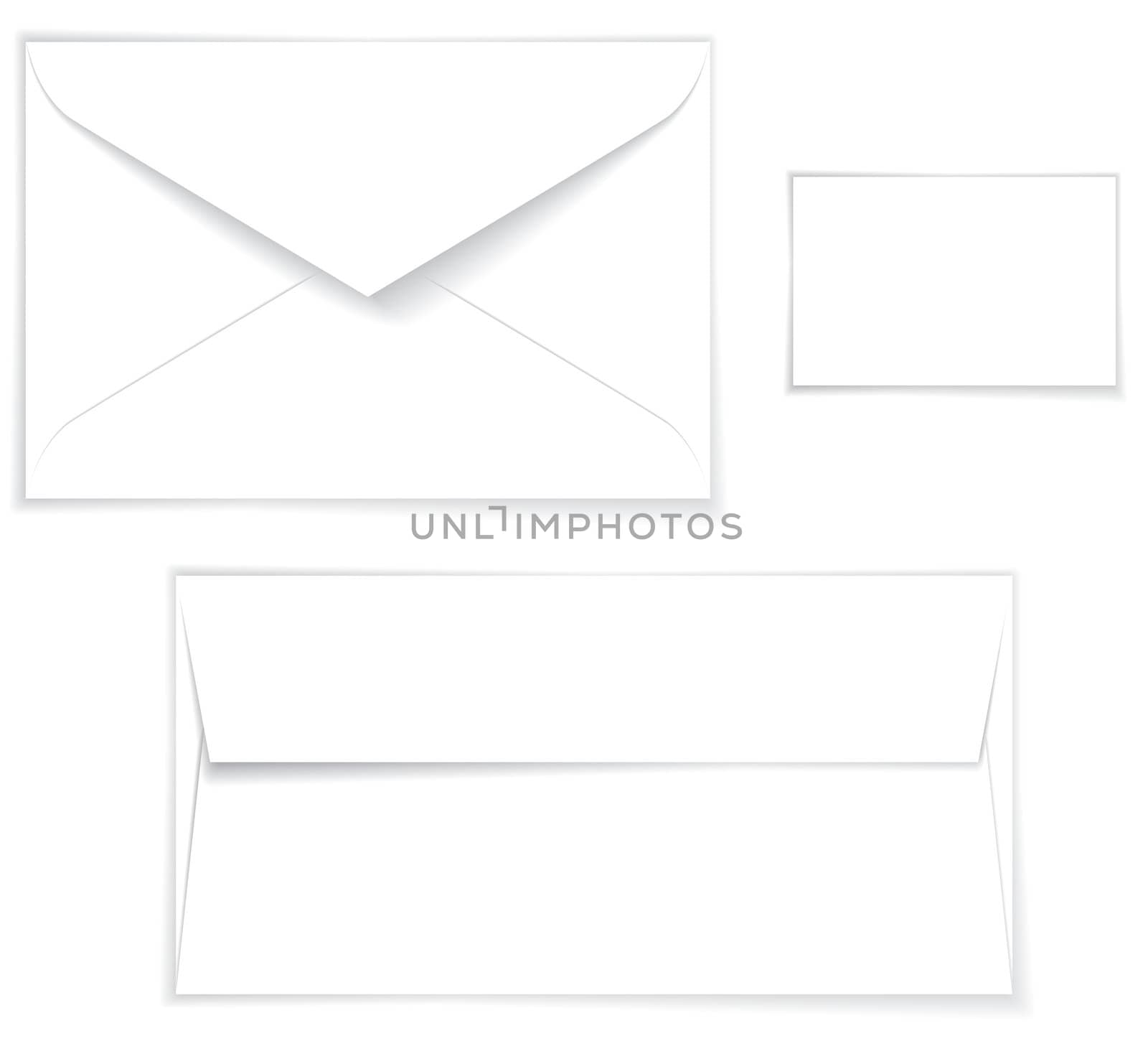 Empty white Envelope Layout for Presentation