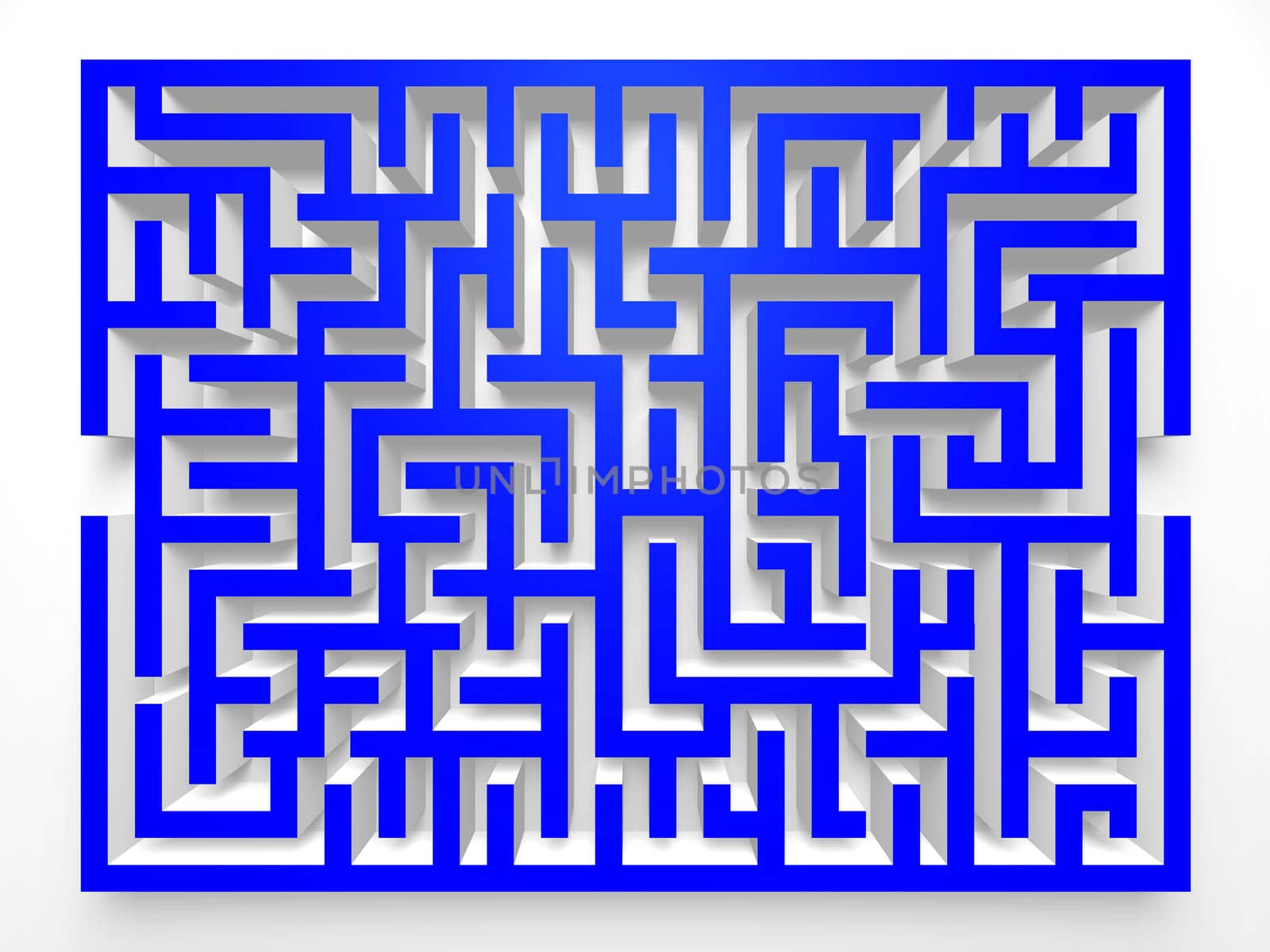 Labyrinth Maze.3D Top view.