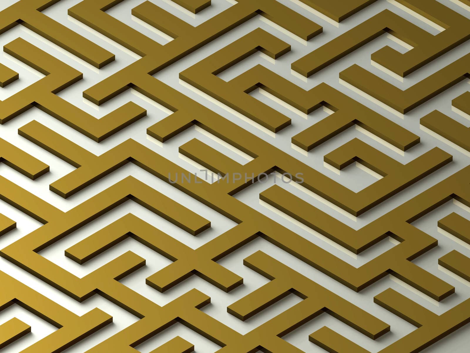 Labyrinth. Maze. 3D image.