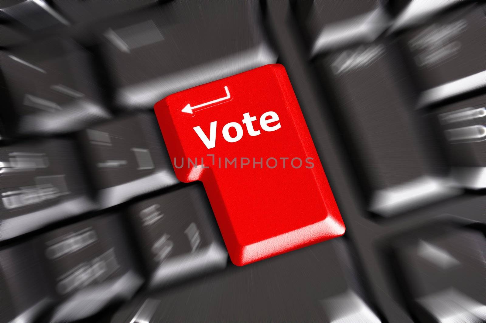 vote word on key or keyboard showing election concept