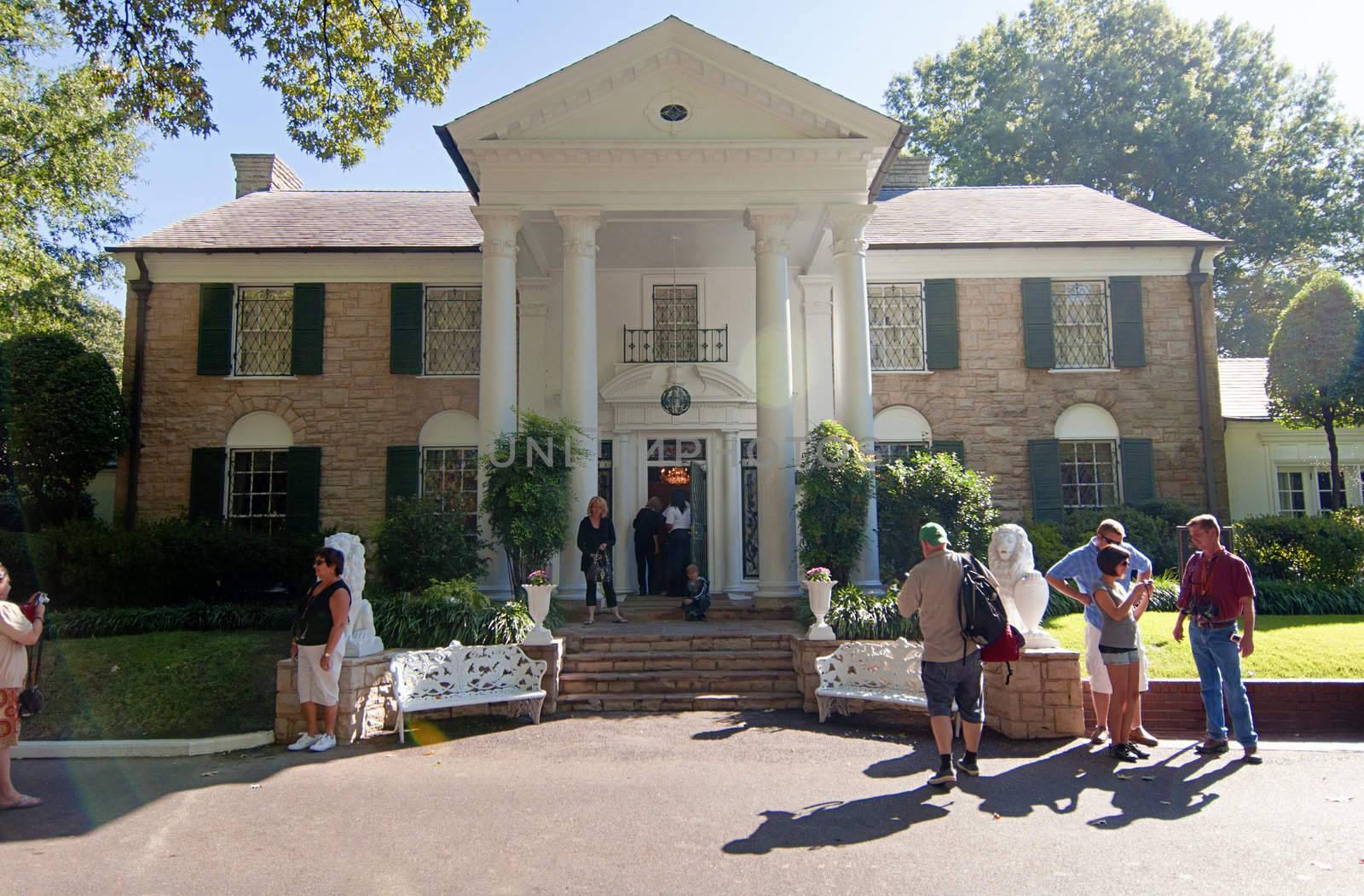 Elvis Presley's Graceland, September 30th 2010. It has become the second most-visited private home in America with over 600,000 visitors a year. Only the White House has more visitors per year.