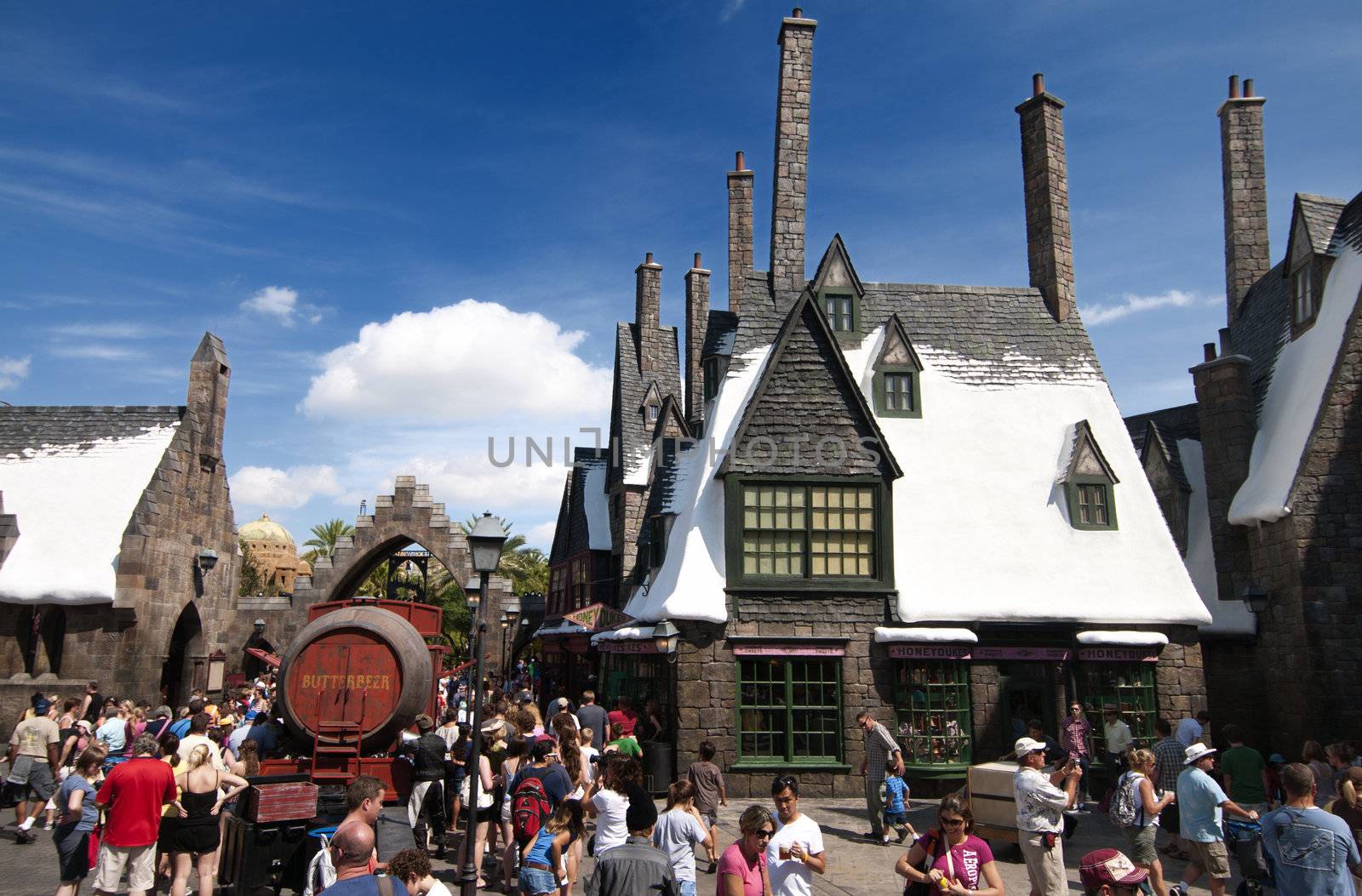 Hogsmeade at the Wizarding World of Harry Potter, Florida, 15th October 2010.  It took 5 years and $265 million to build.