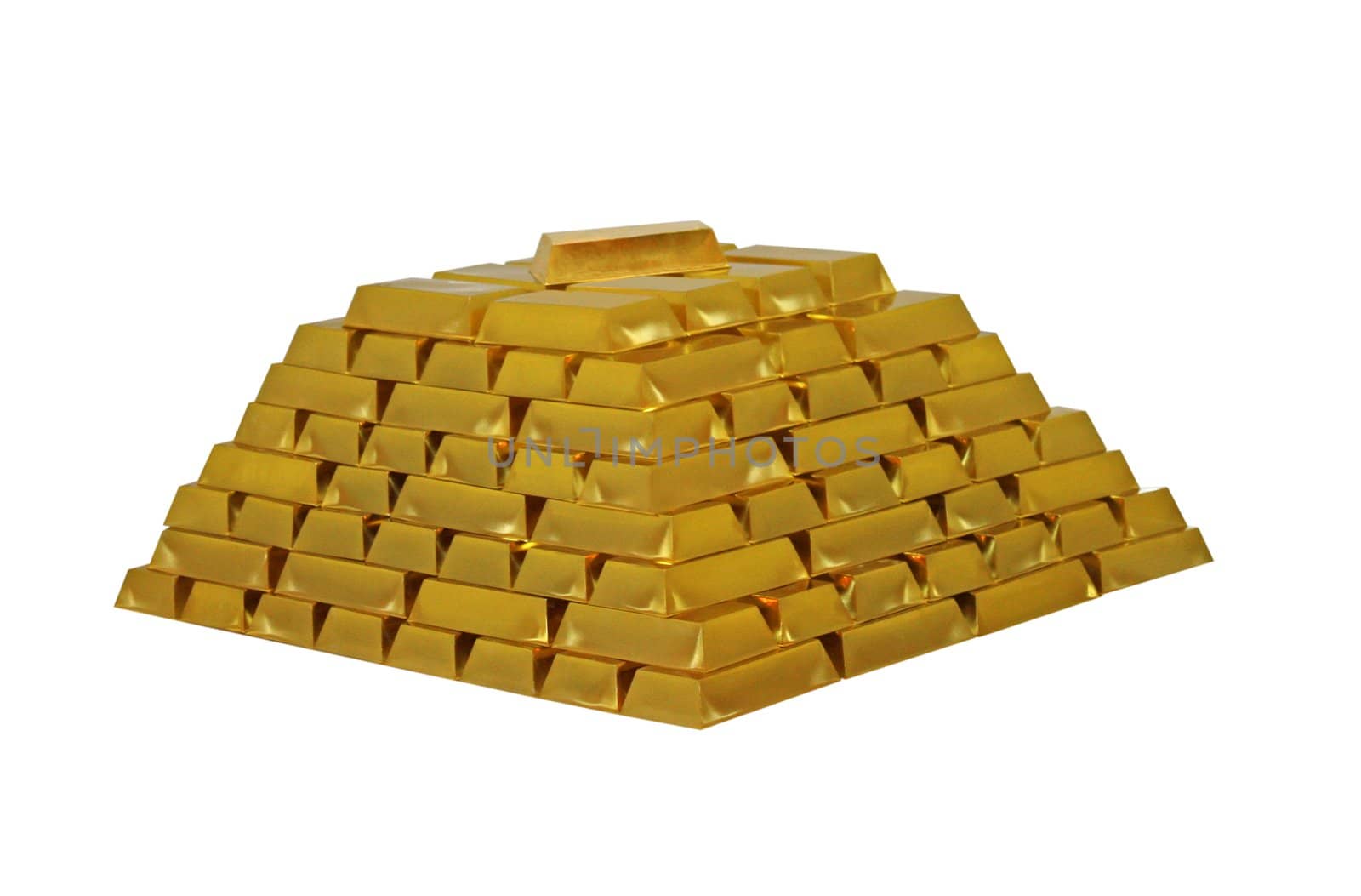 A Large Pile of Gold Bullion Bars.