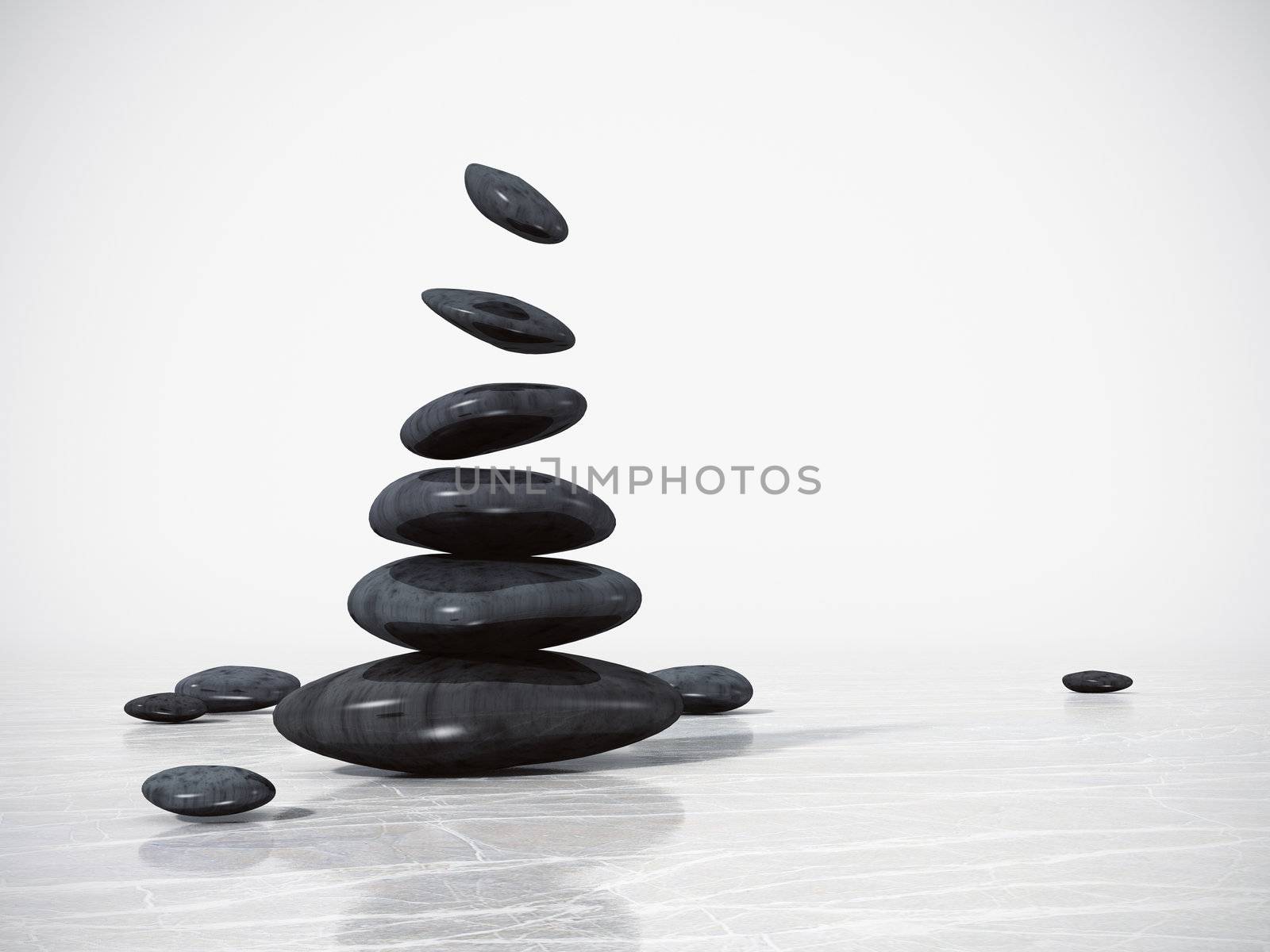 An image of a beautiful black stone tower