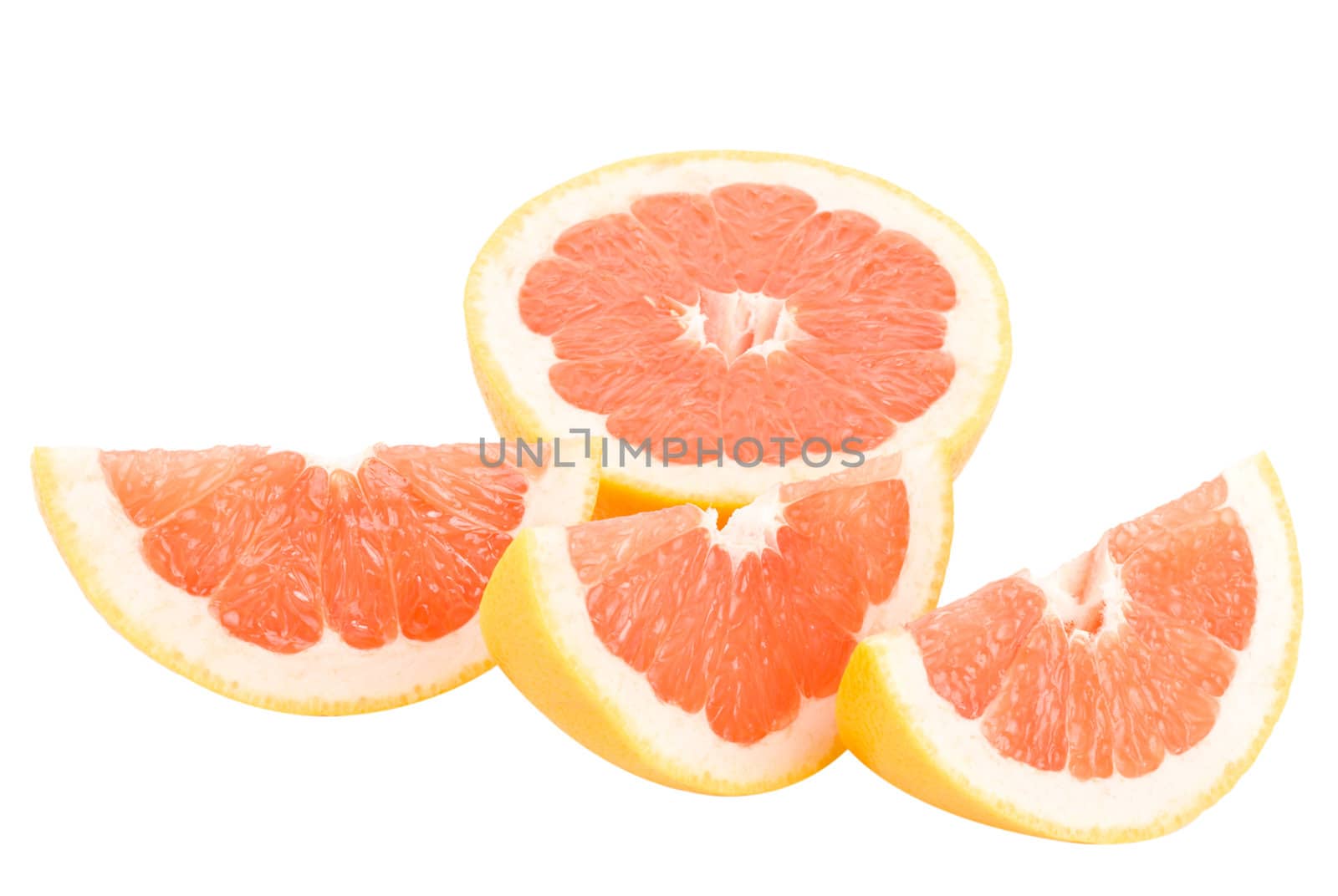 peaces of red grapefruit by Alekcey