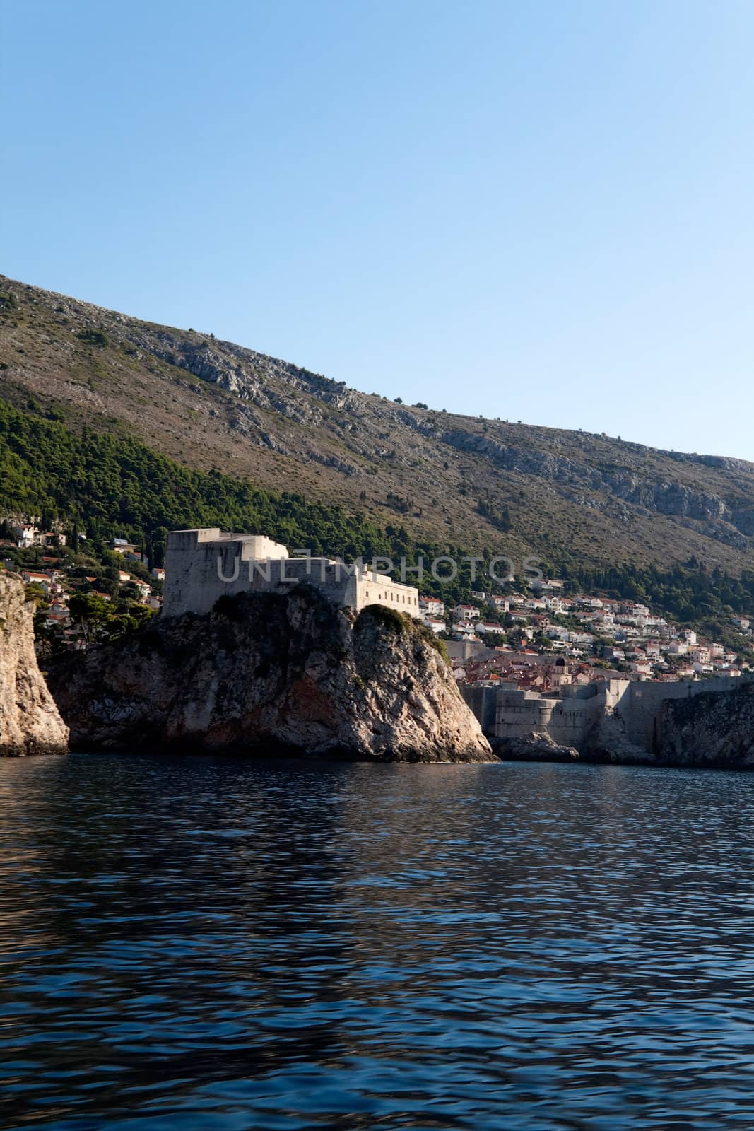 A scenic coast line in Dubrovnik, Croatia