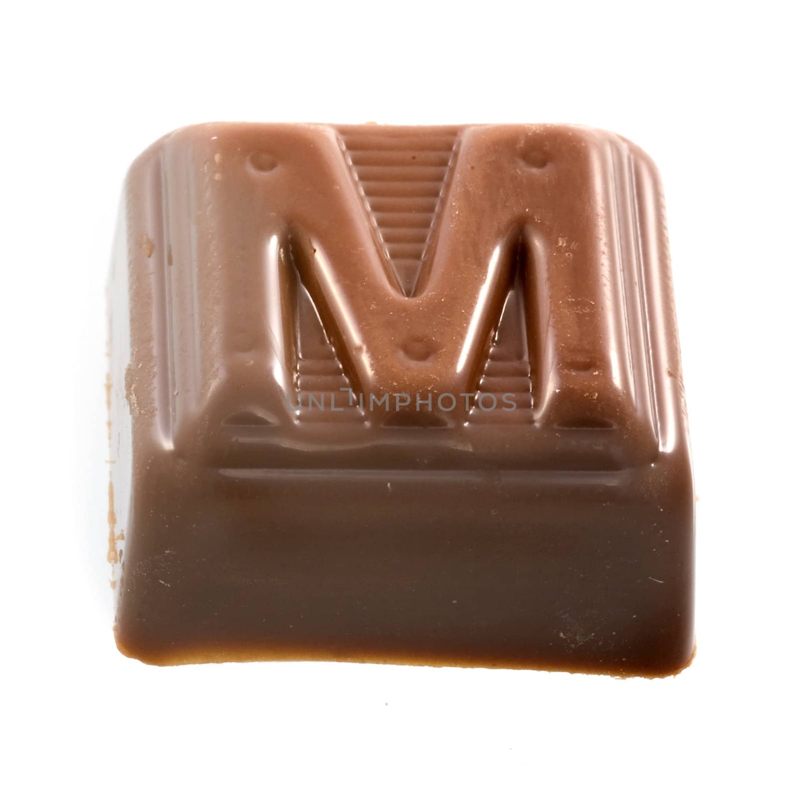 The chocolate letter "M"