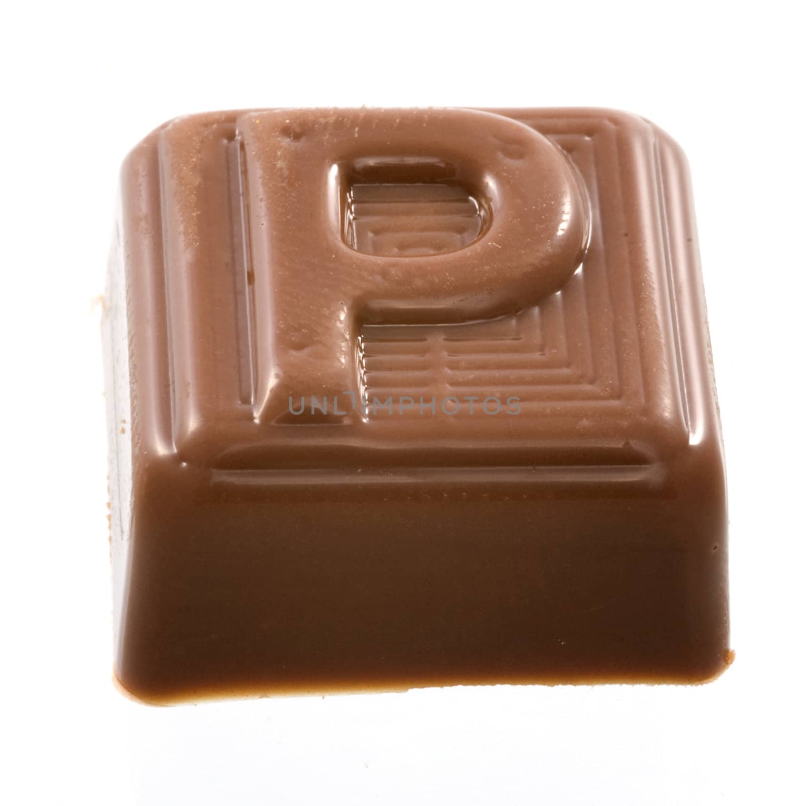 The chocolate letter "P"