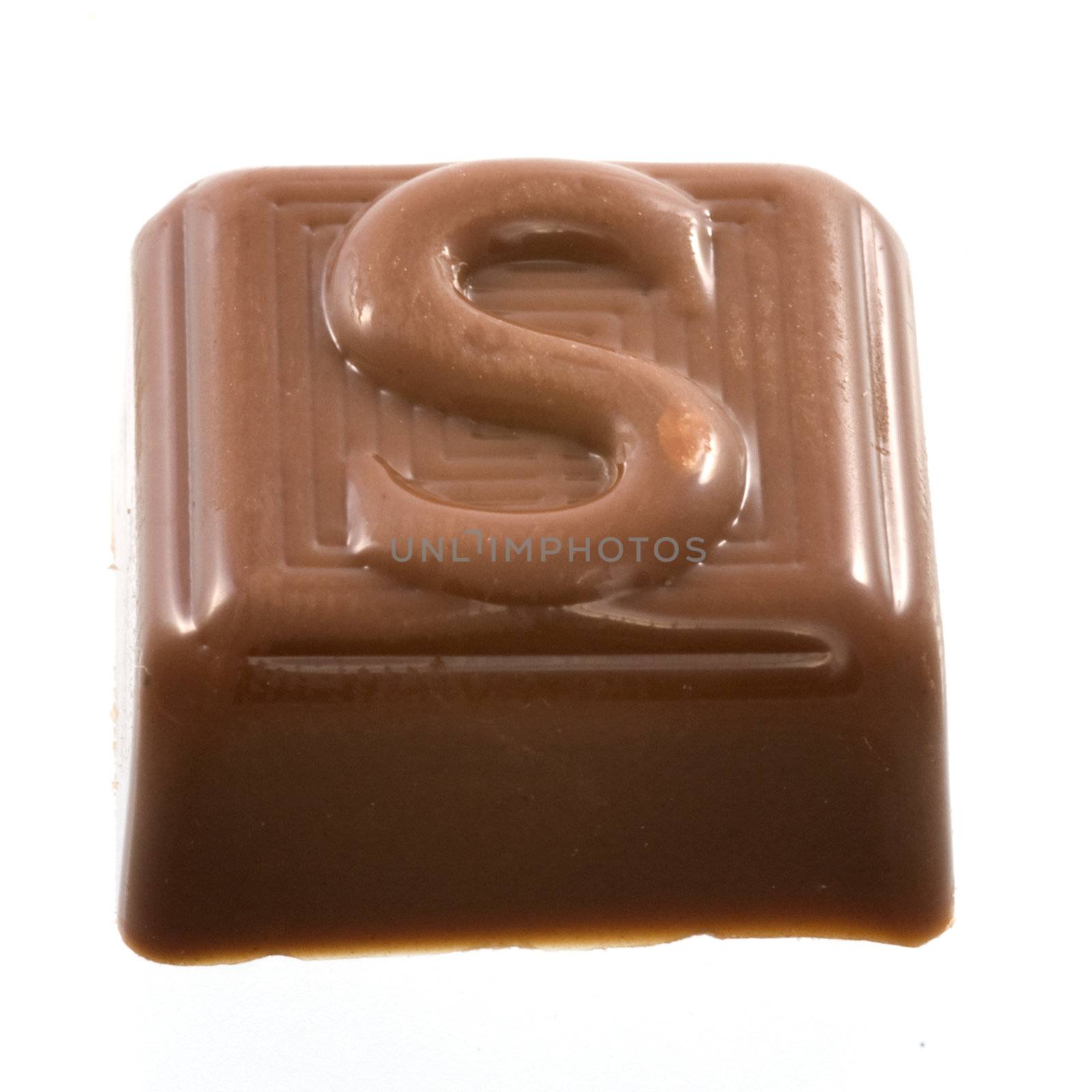 The chocolate letter "S"