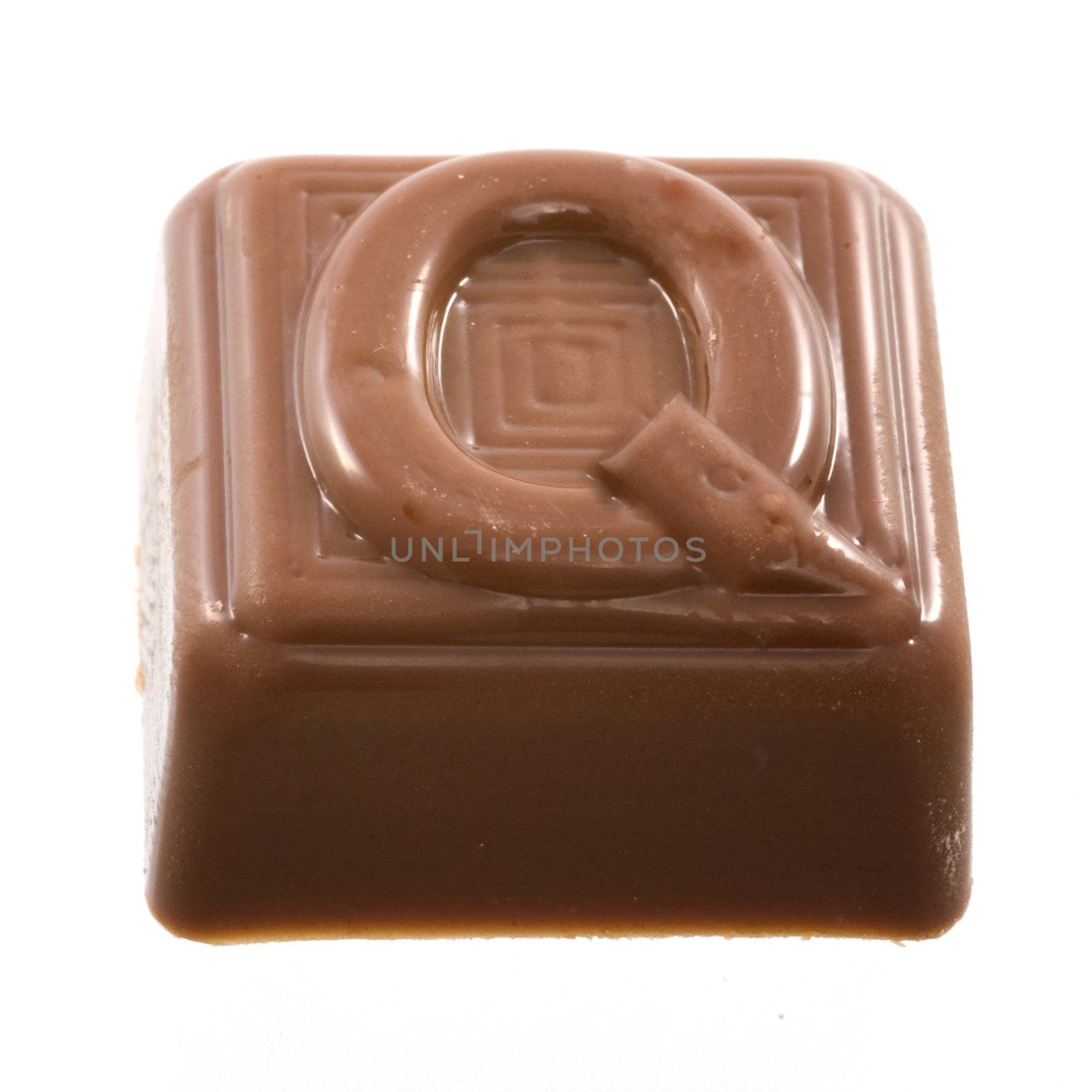 The chocolate letter "Q"