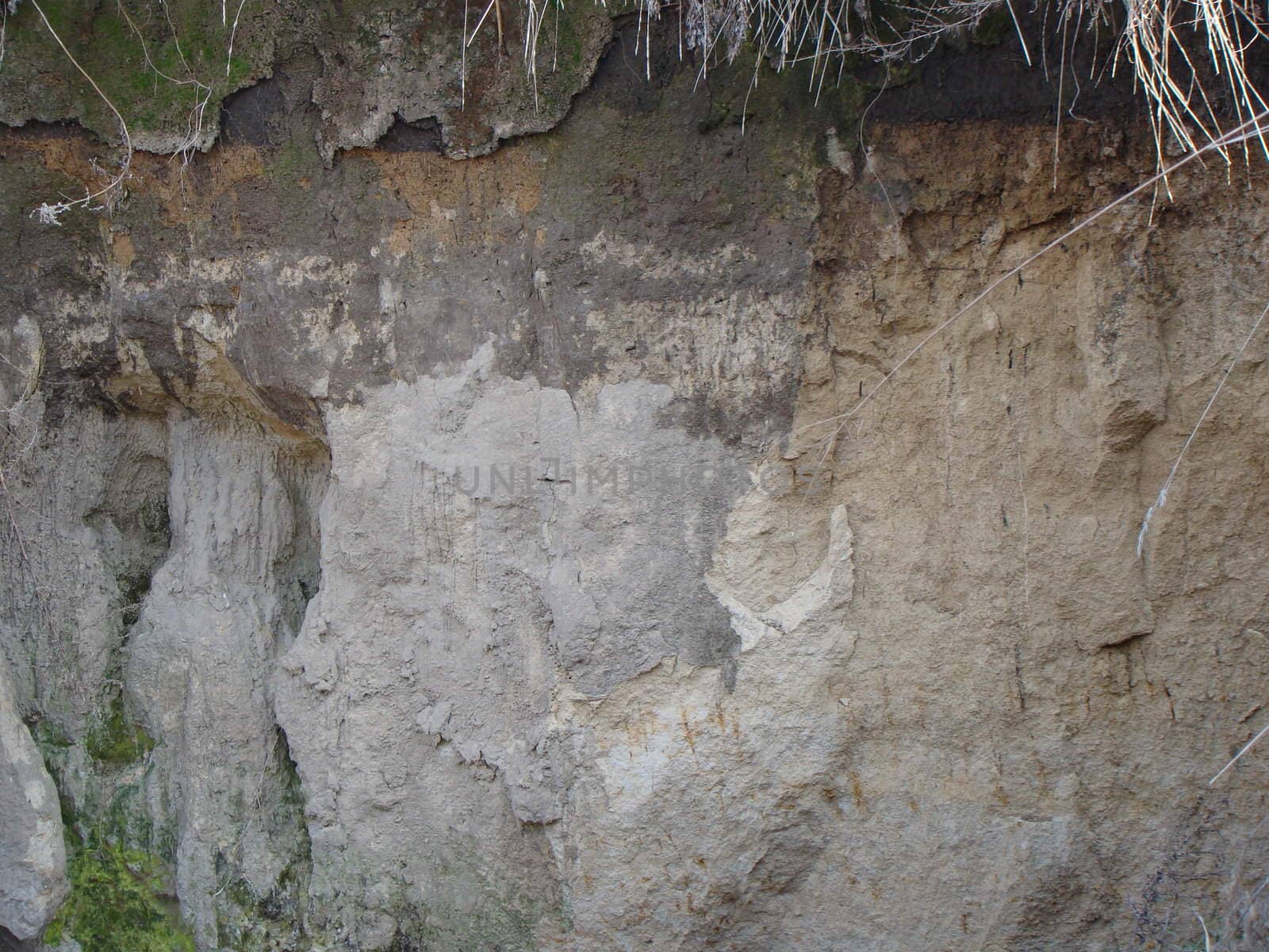 picture of a natural soil cliff