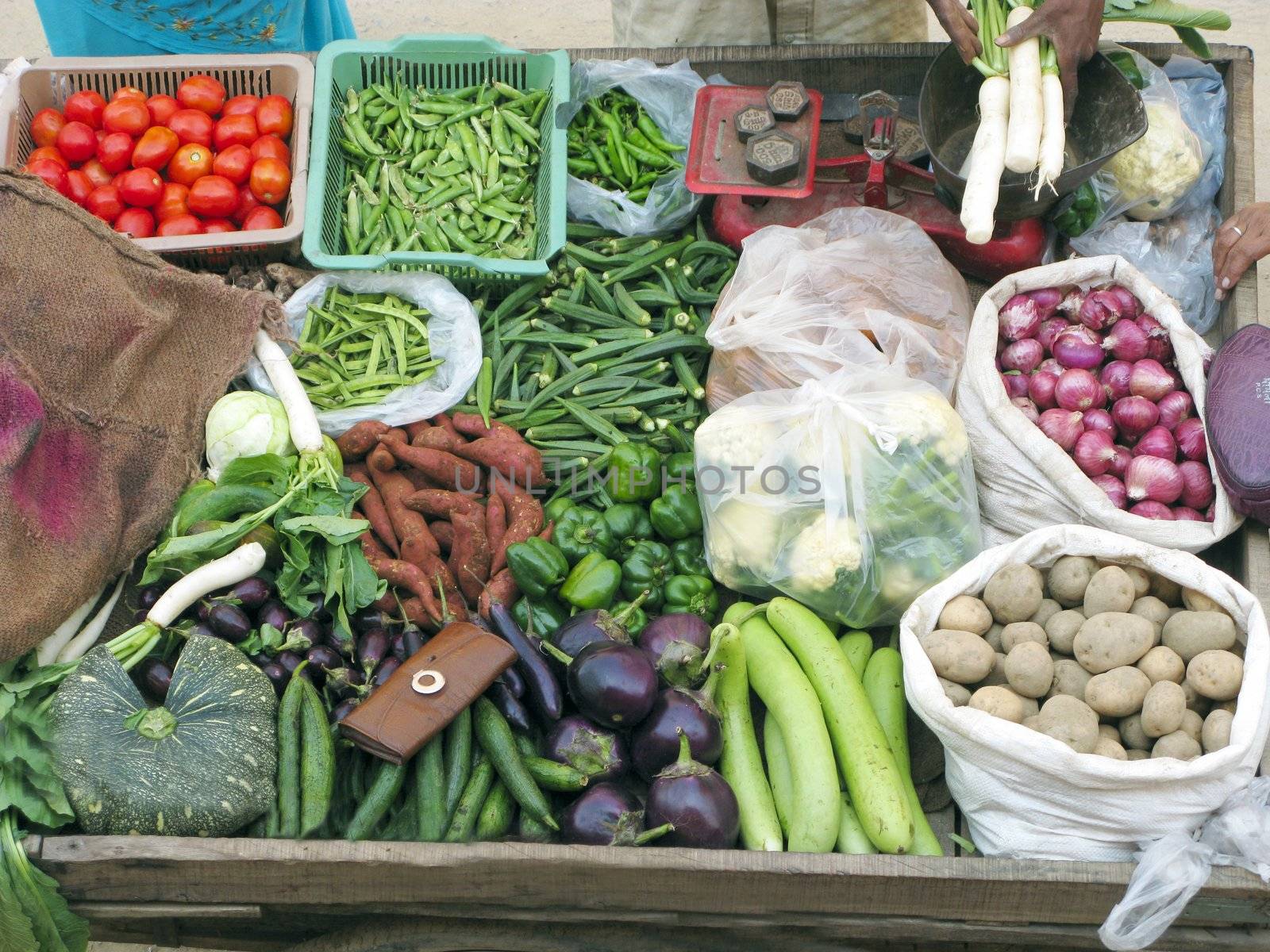 vendor selling fresh vegetables door to door