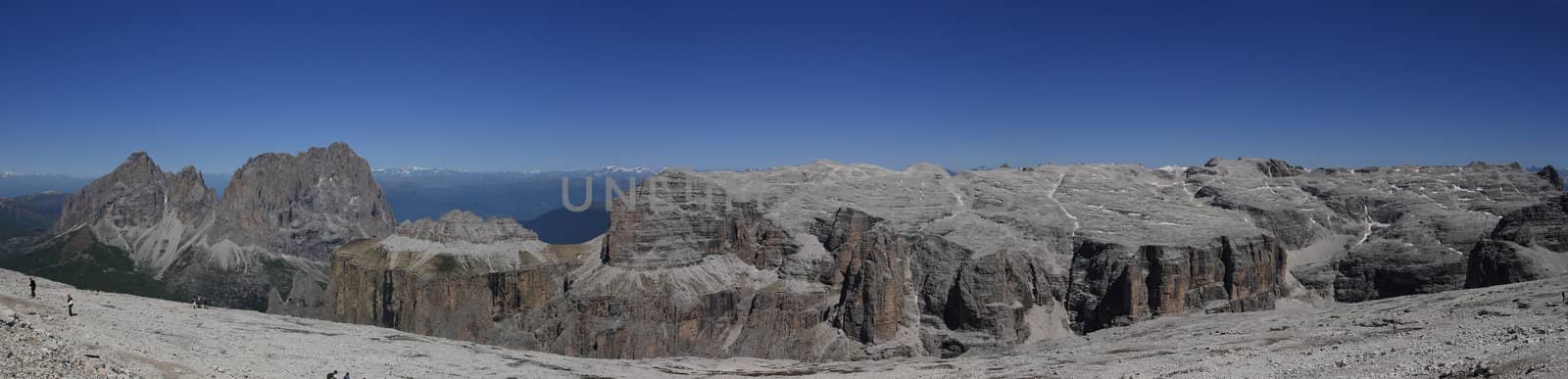 Summer view of  italian dolomites in val di fassa