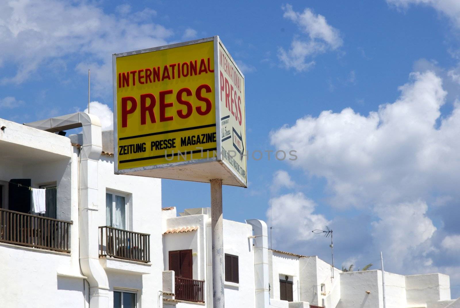 Press sign in Mallorca