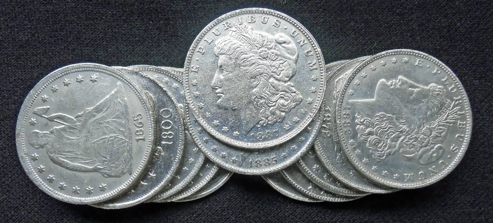 array of collectible silver coins by toady8