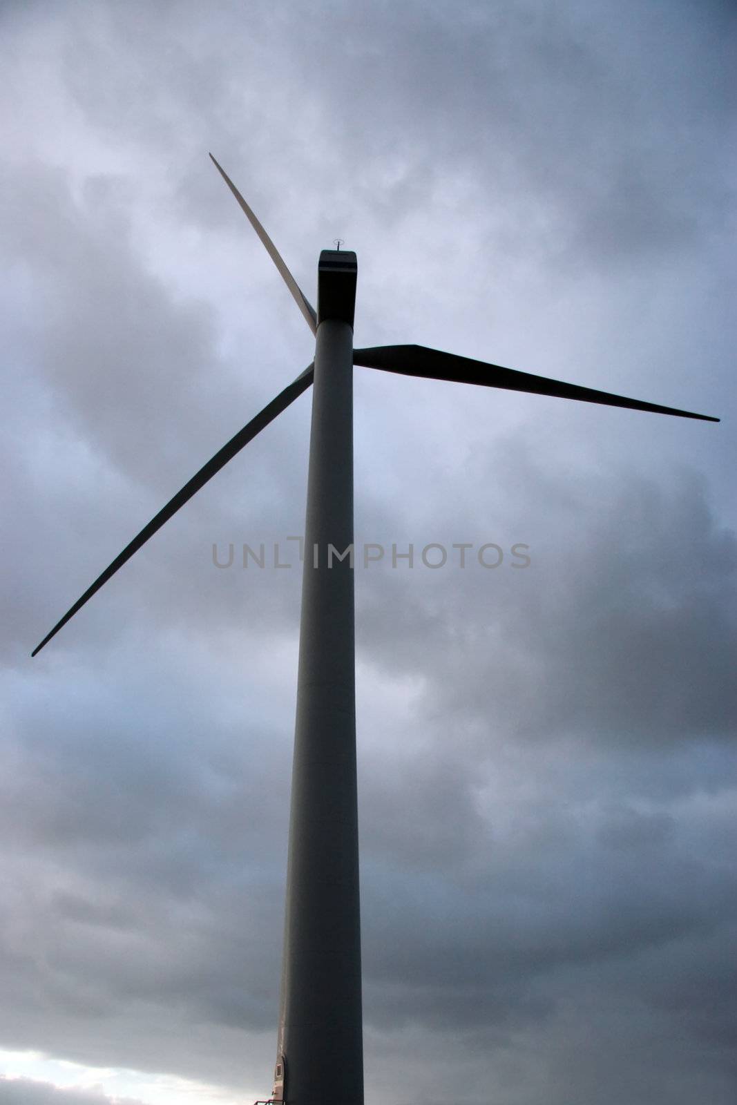 wind turbine on a farm in county kerry ireland