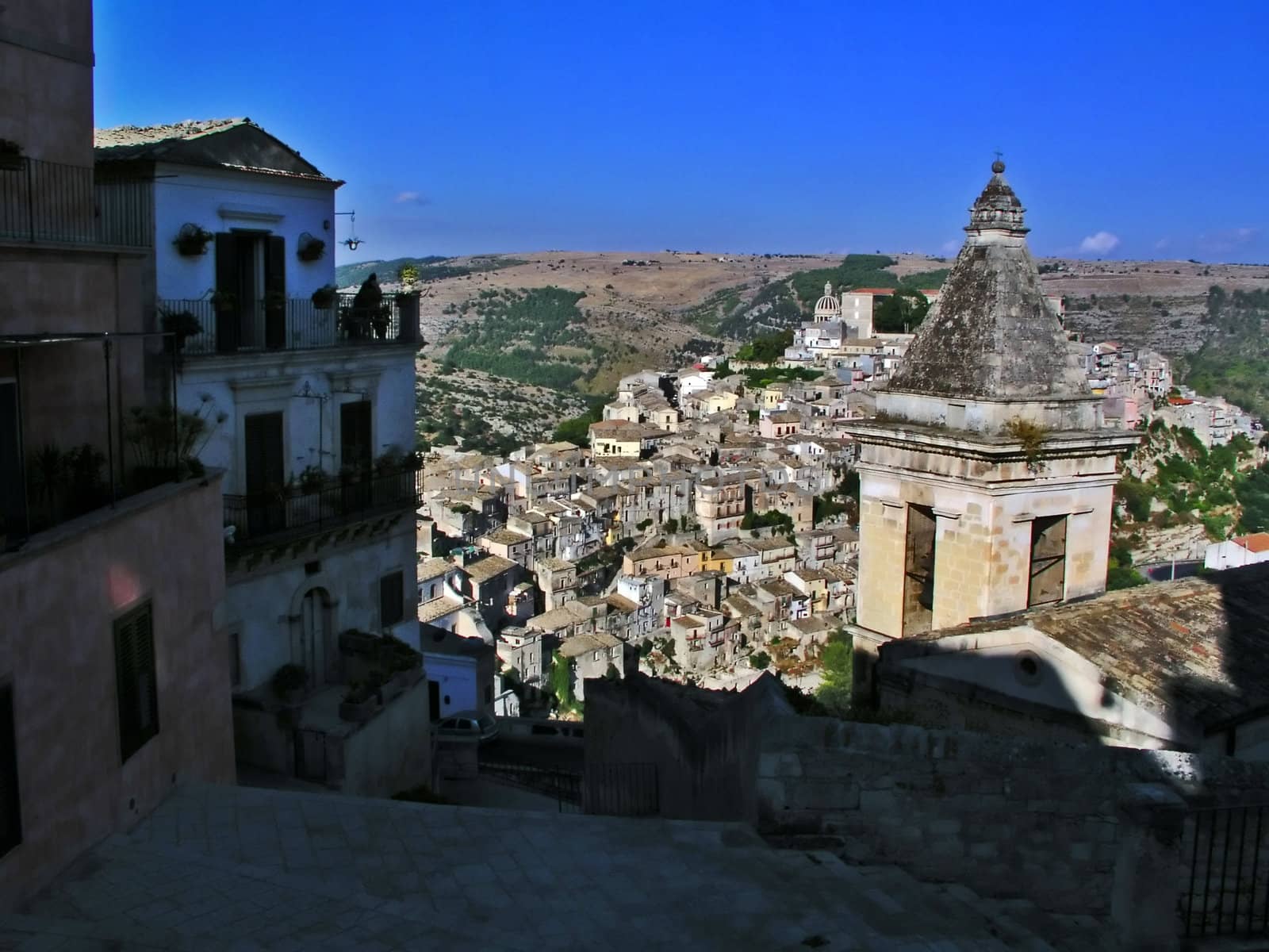 View of Ibla village, sicily      