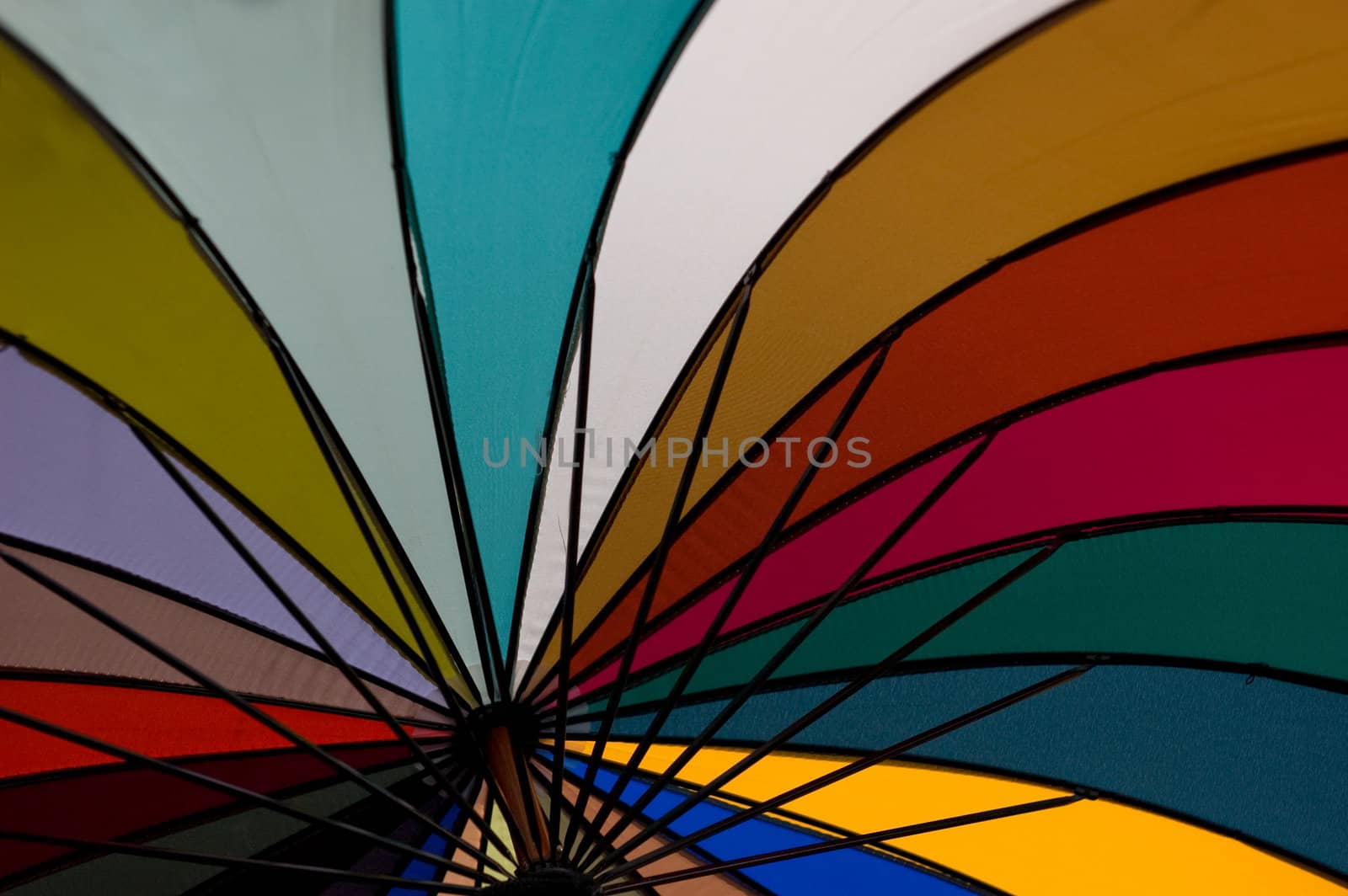Rainbow colored Umbrella by studioreddot