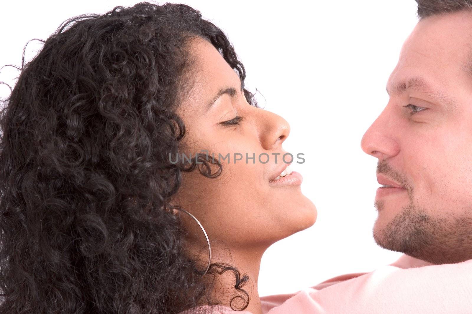 Diverse couple; heads close together by Fotosmurf