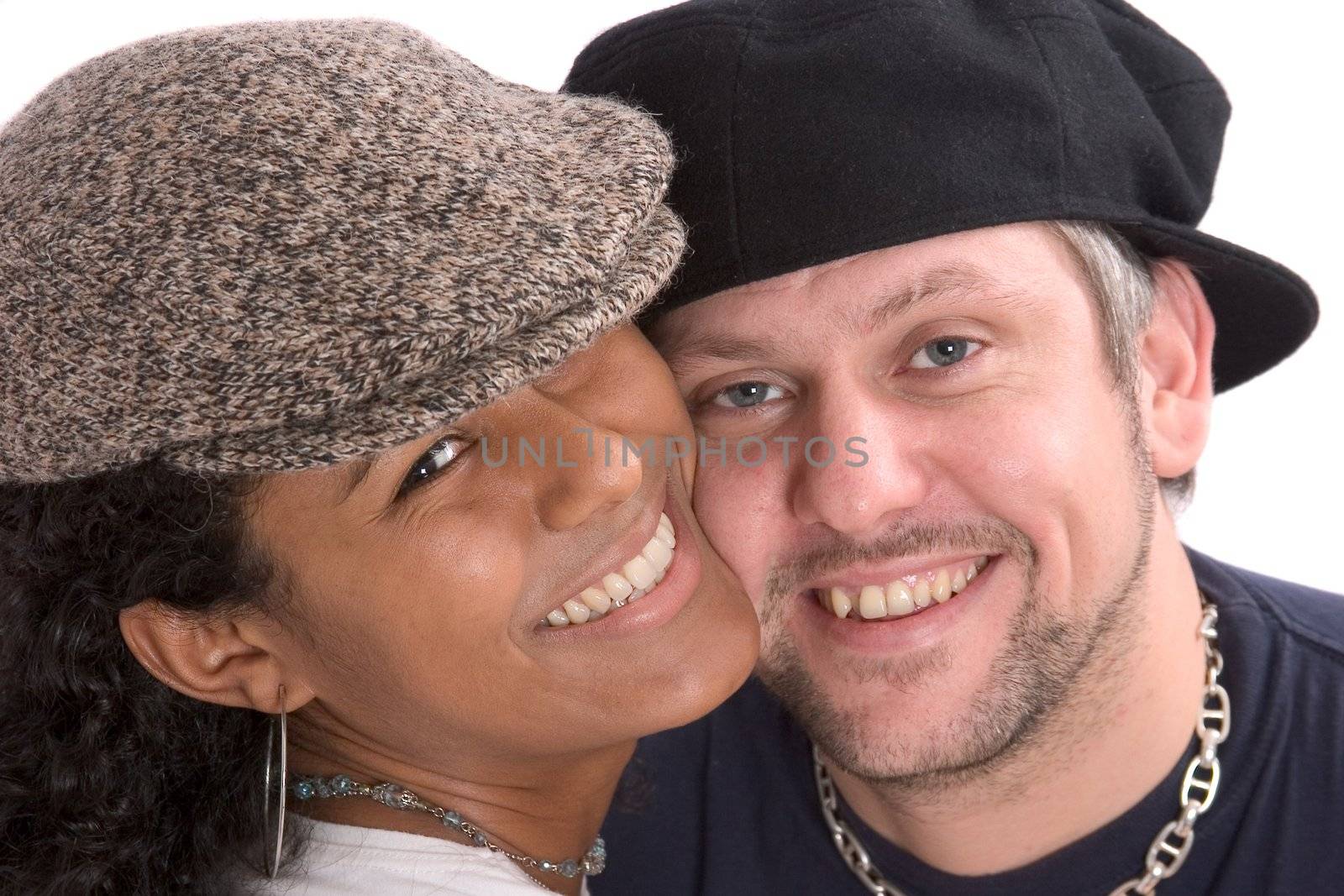 Diverse couple with hats by Fotosmurf