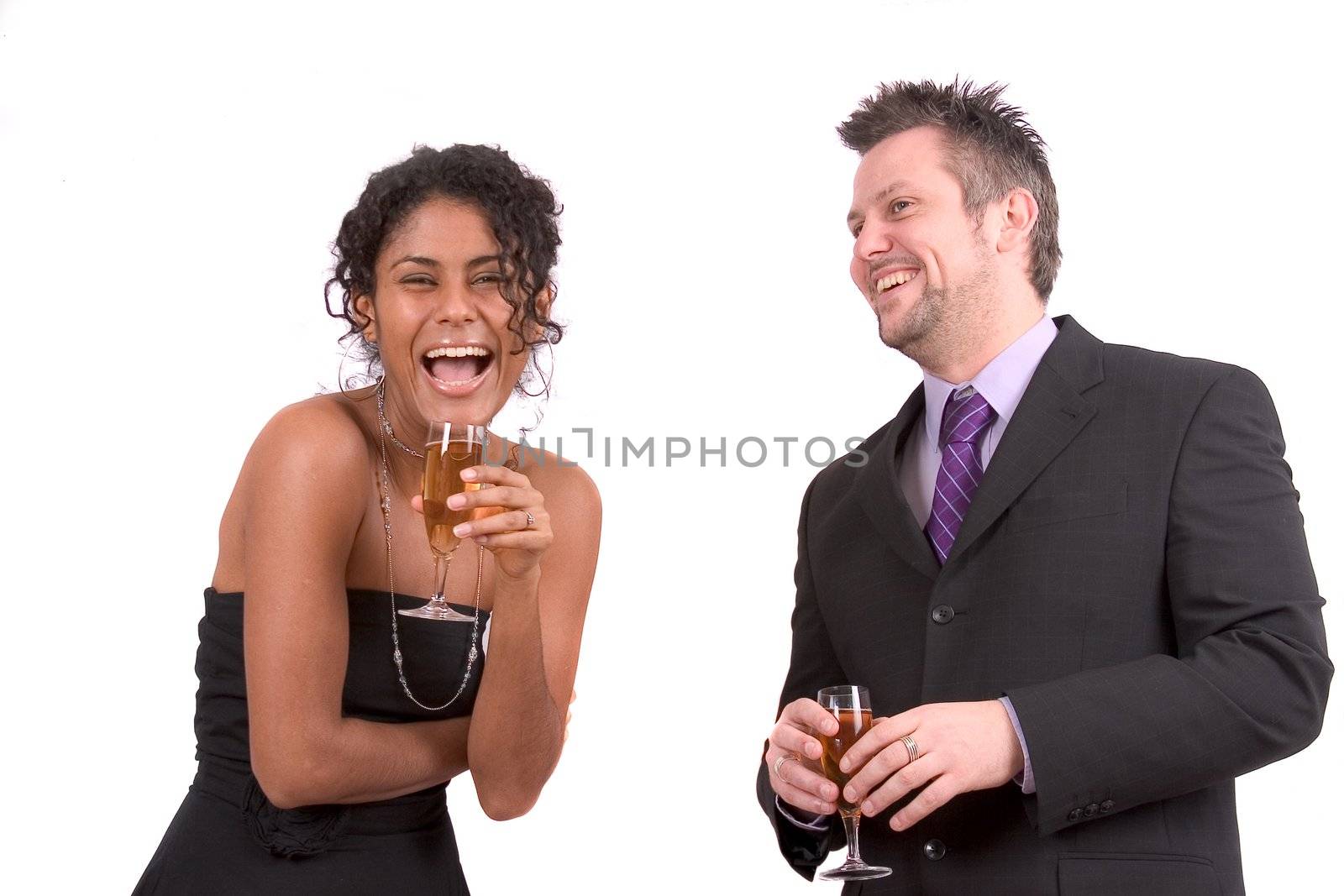 Young couple celebrating new year