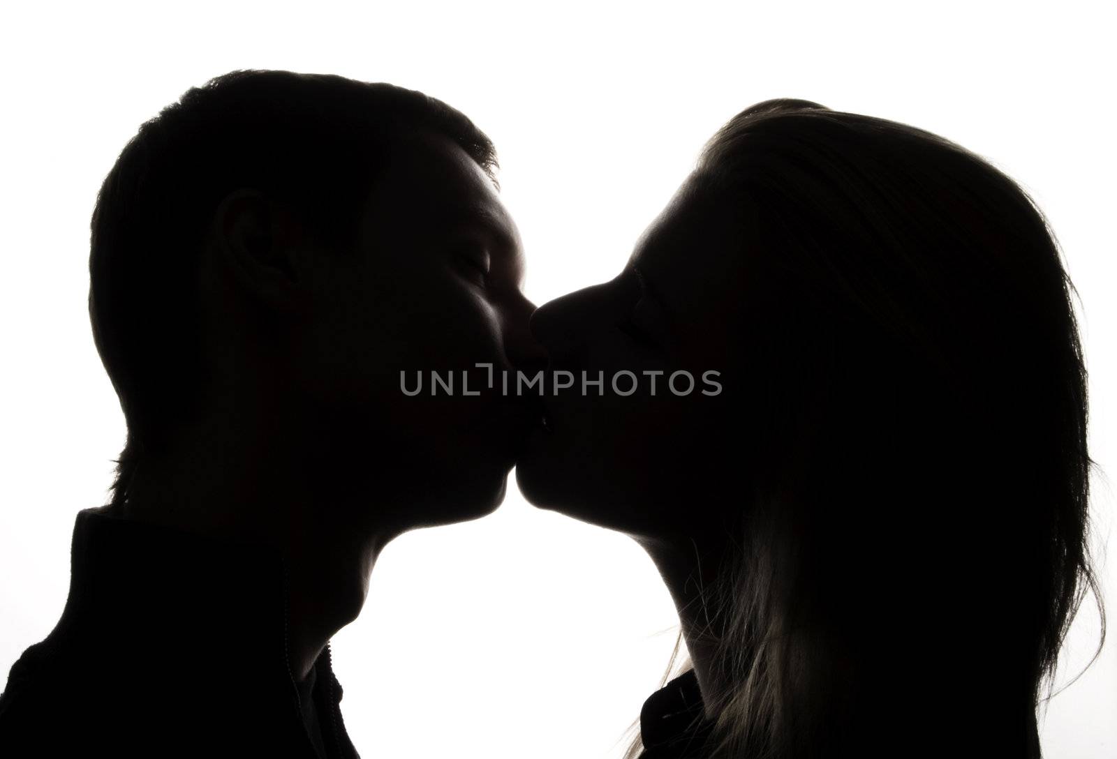 Young couple kissing    by HASLOO